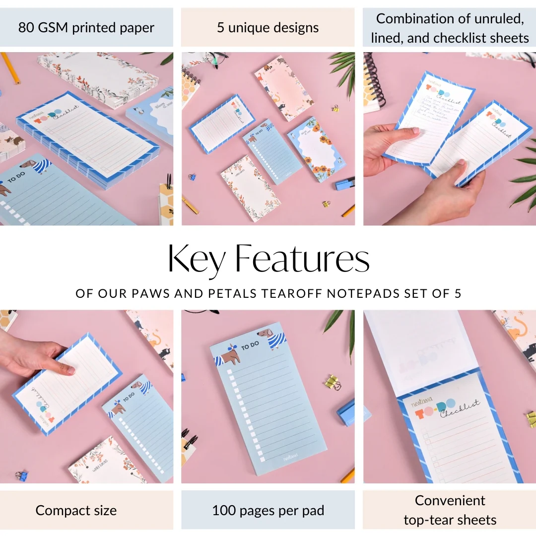 Paws And Petals Tearoff Notepads Set Of 5 - Image 5