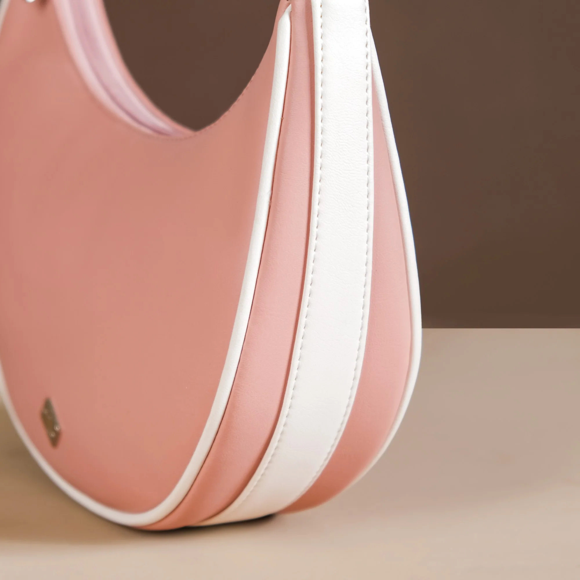 Peachy Glam Half Moon Bag - Image 14
