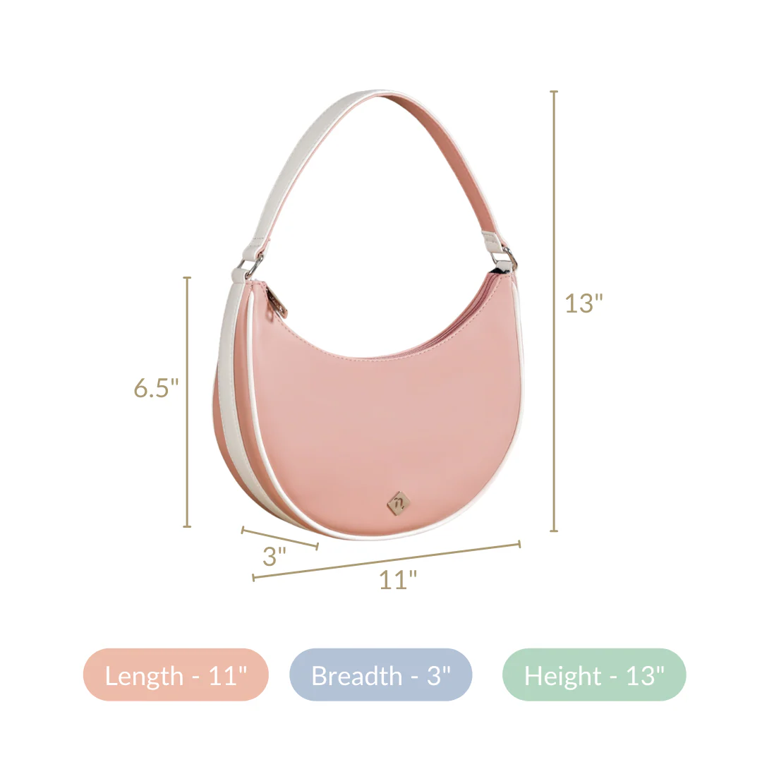 Peachy Glam Half Moon Bag - Image 9