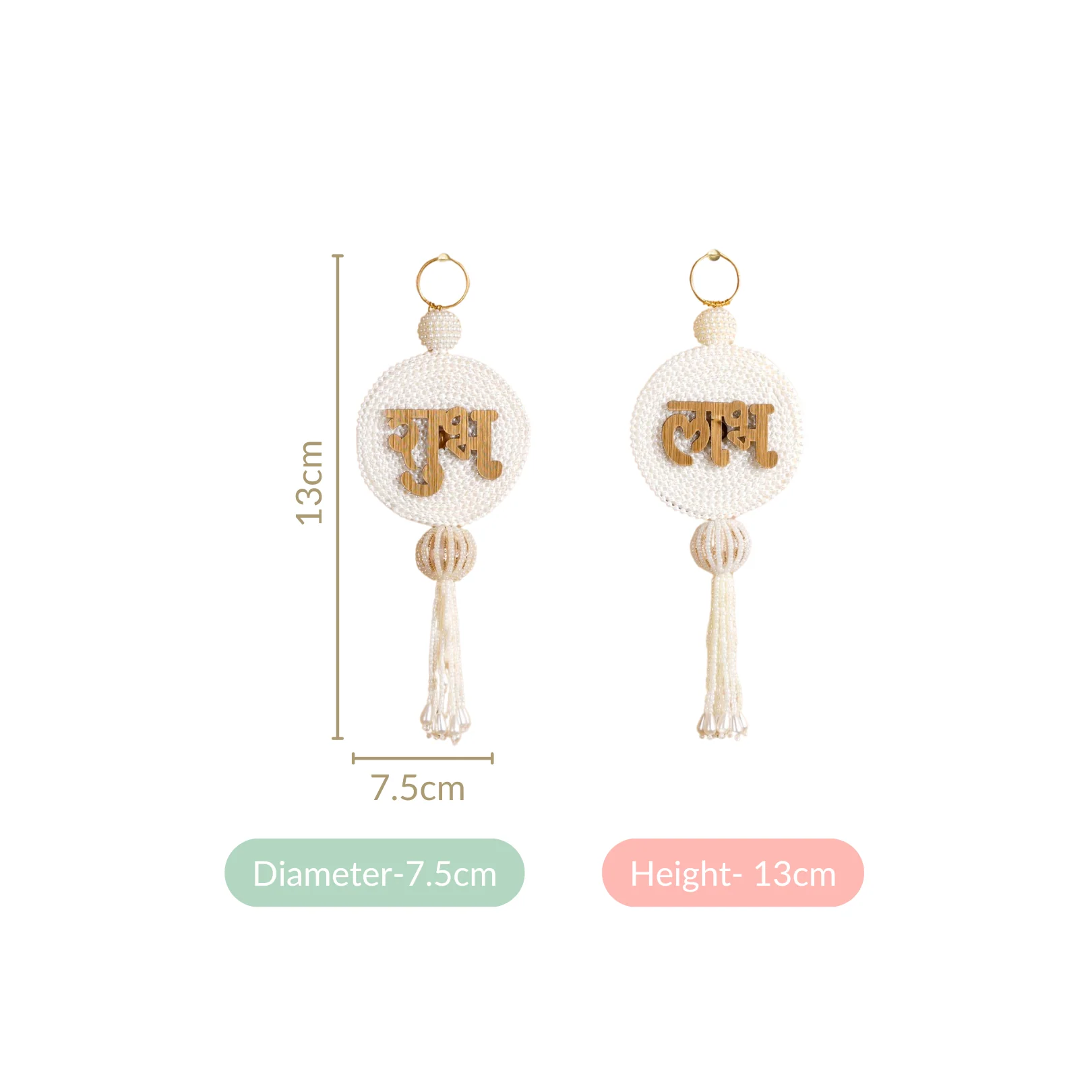 Pearl Shubh Labh Wall Hangings Set Of 2 - Image 4