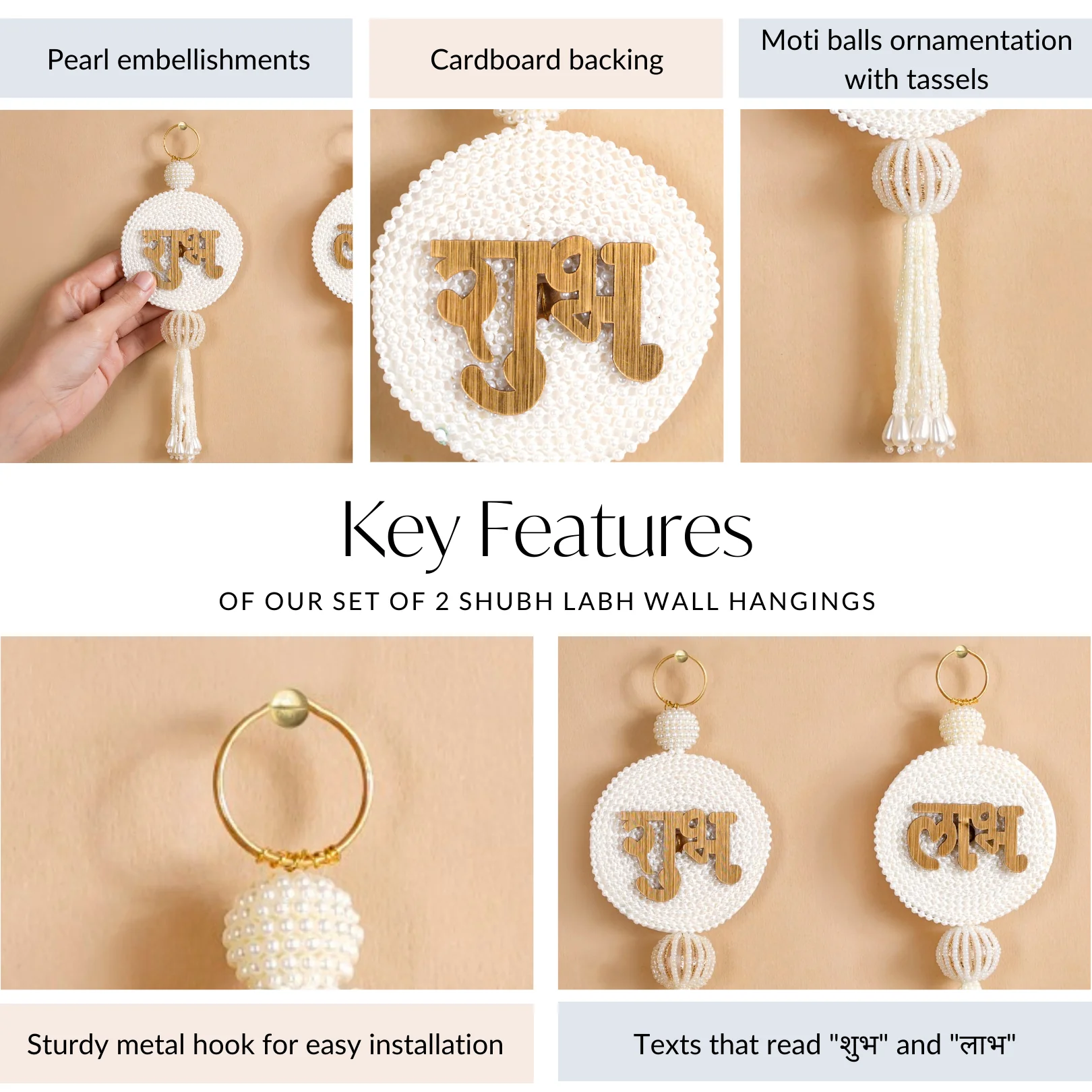Pearl Shubh Labh Wall Hangings Set Of 2 - Image 5