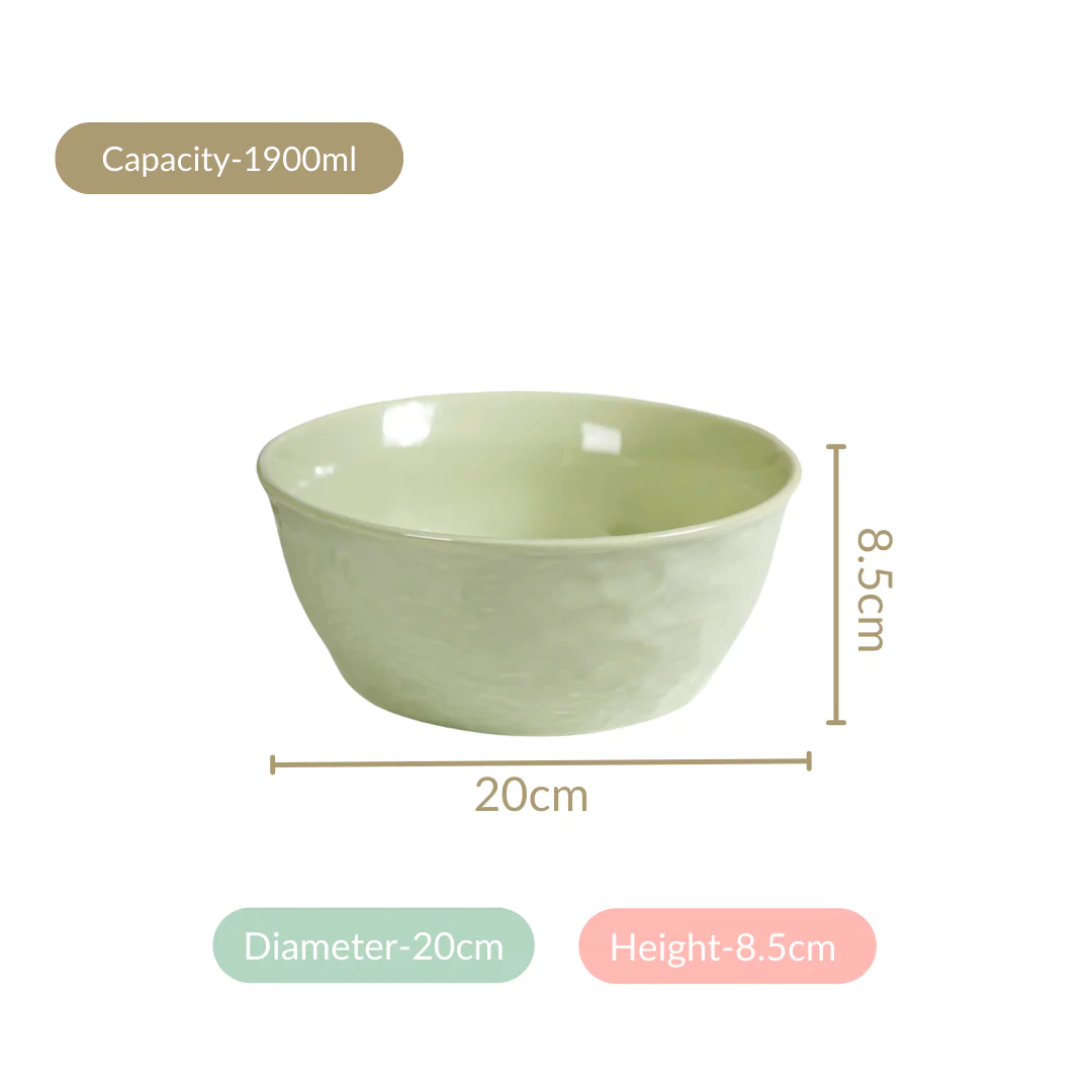Pebble Textured Serving Bowl Sage Green Set Of 2 1900ml - Image 6
