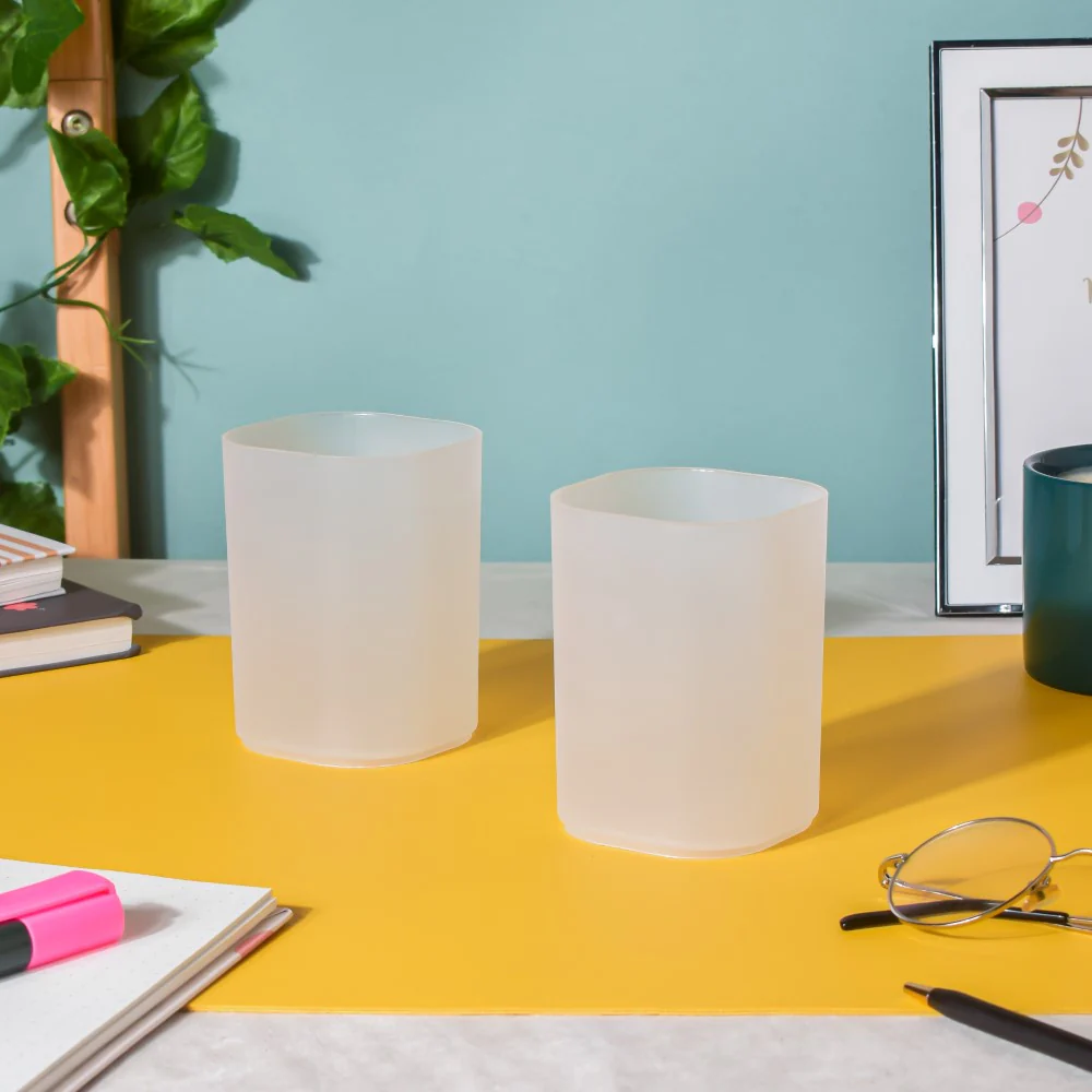 Pen Stand Matte White Set Of 2 - Image 5