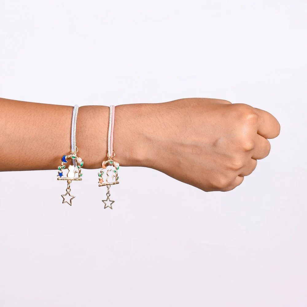 Perched Cat Charm Bracelet Set Of 2 - Image 3