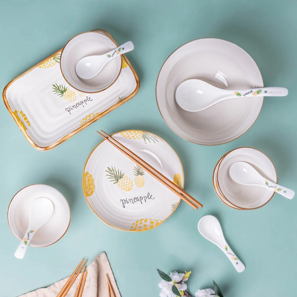 Pineapple 16 Piece Snack Set For 4 - Image 4