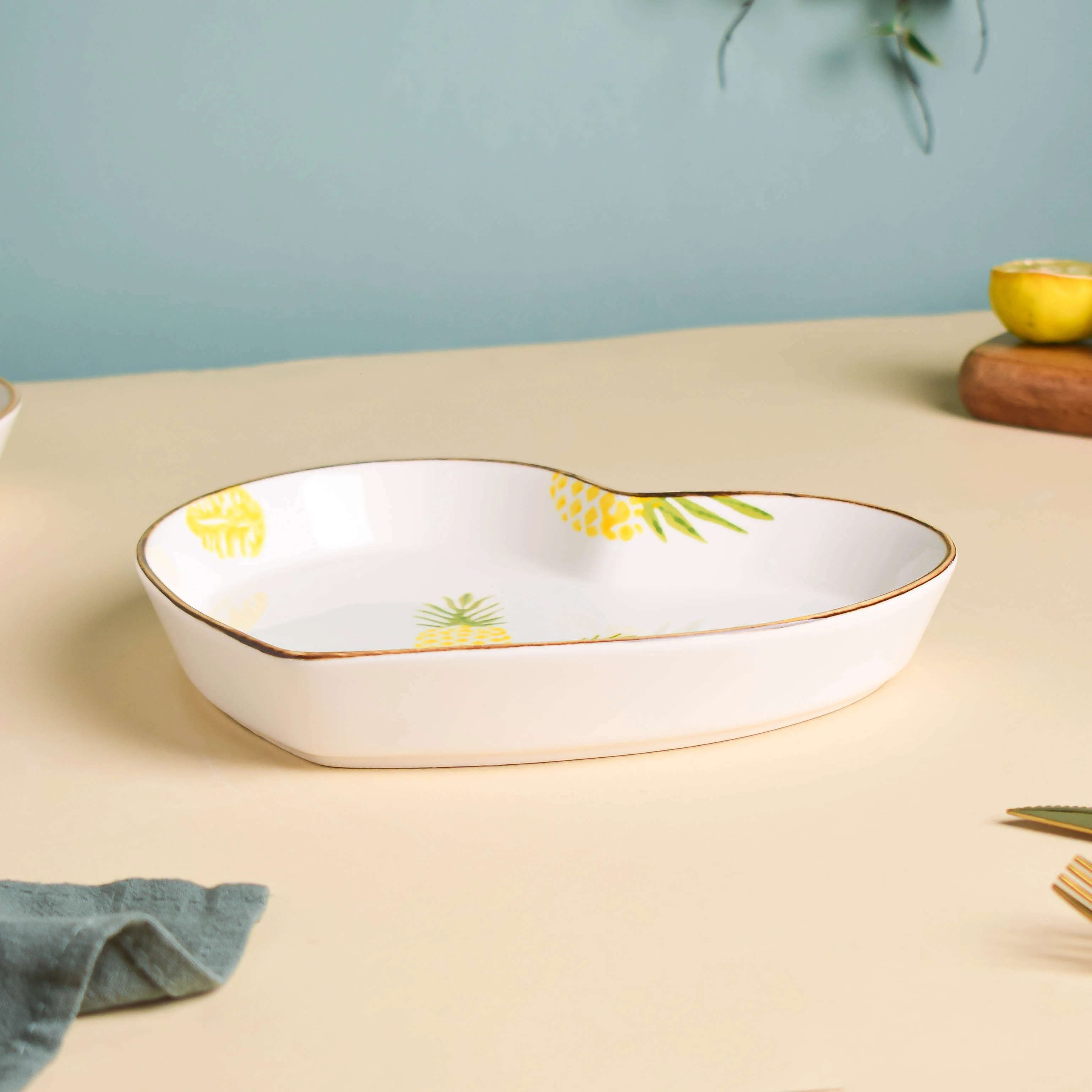 Pineapple Heart Plates Set of 5 - Image 13