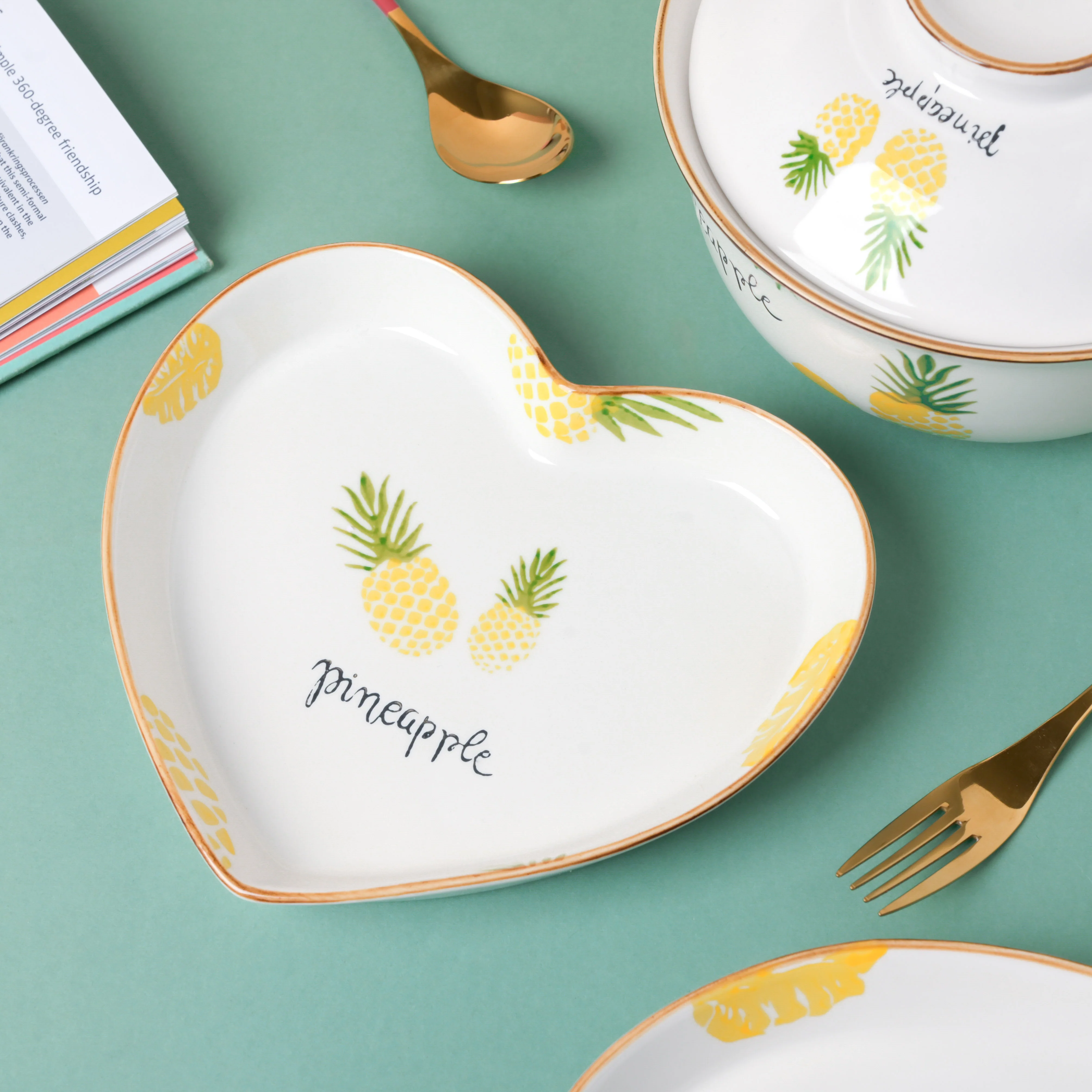 Pineapple Heart Supper Set For 4 - Image 6