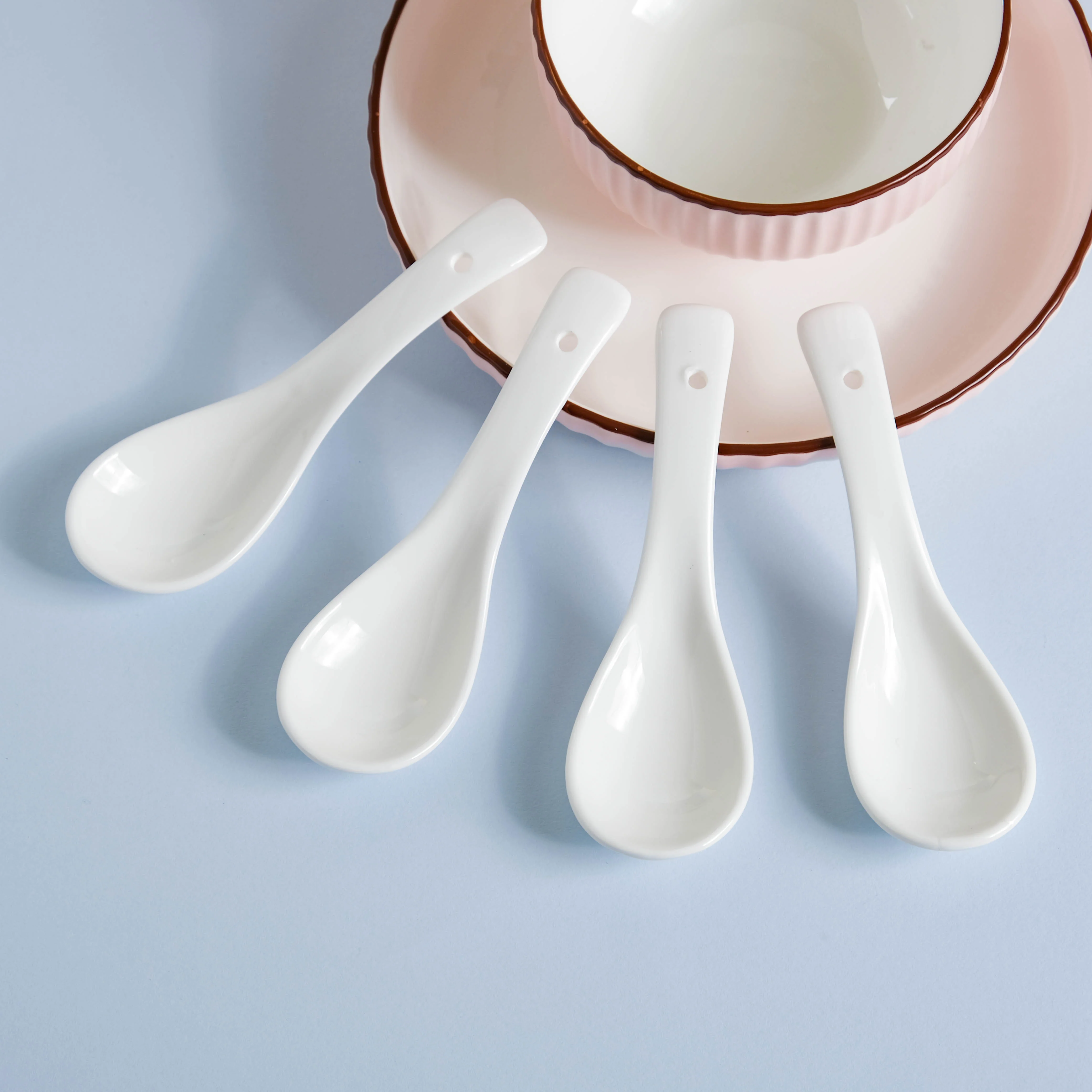 Pink Blossom 18 Piece Pasta Set For 4 - Image 6