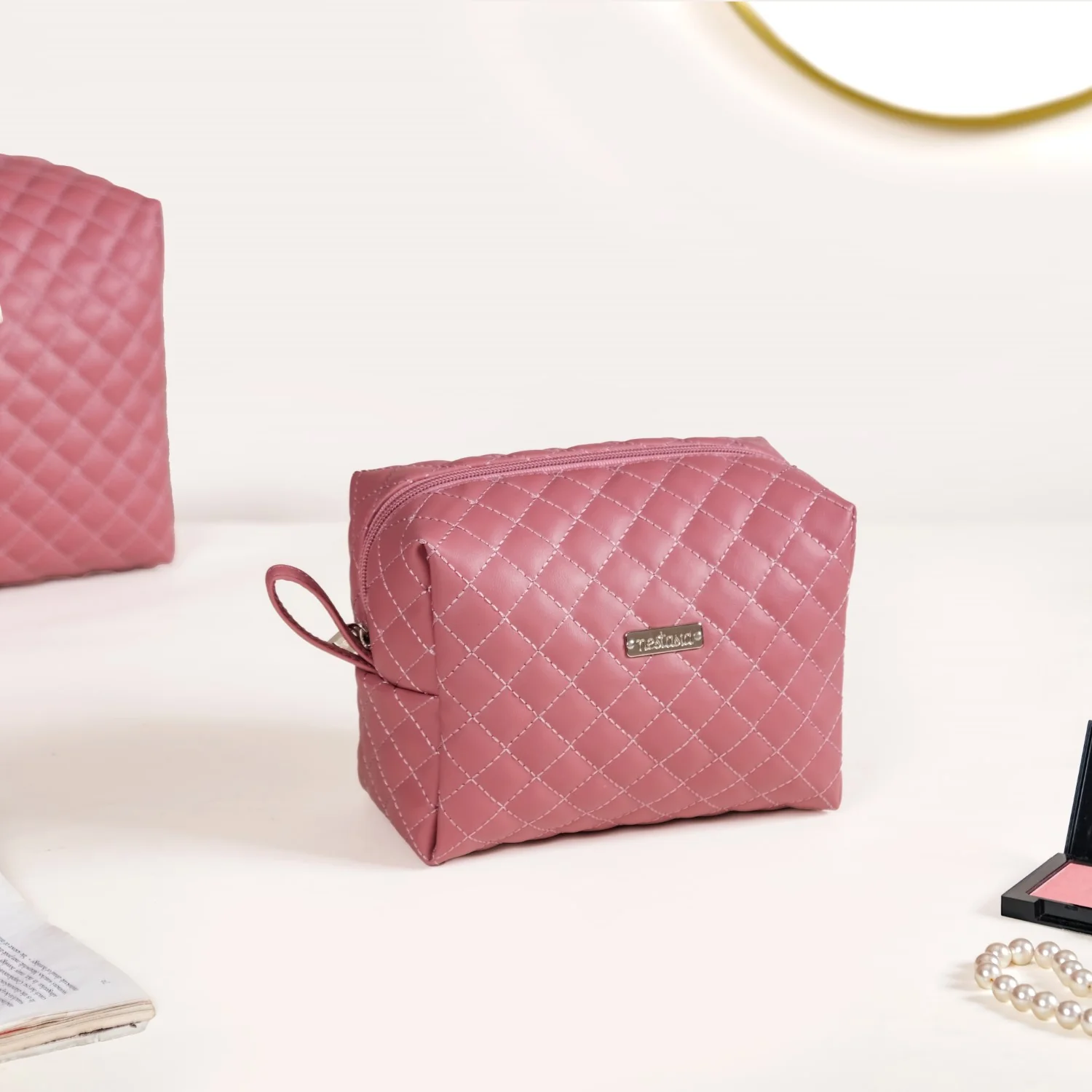 Pink Multipurpose Toiletry Bags Set Of 3 - Image 9