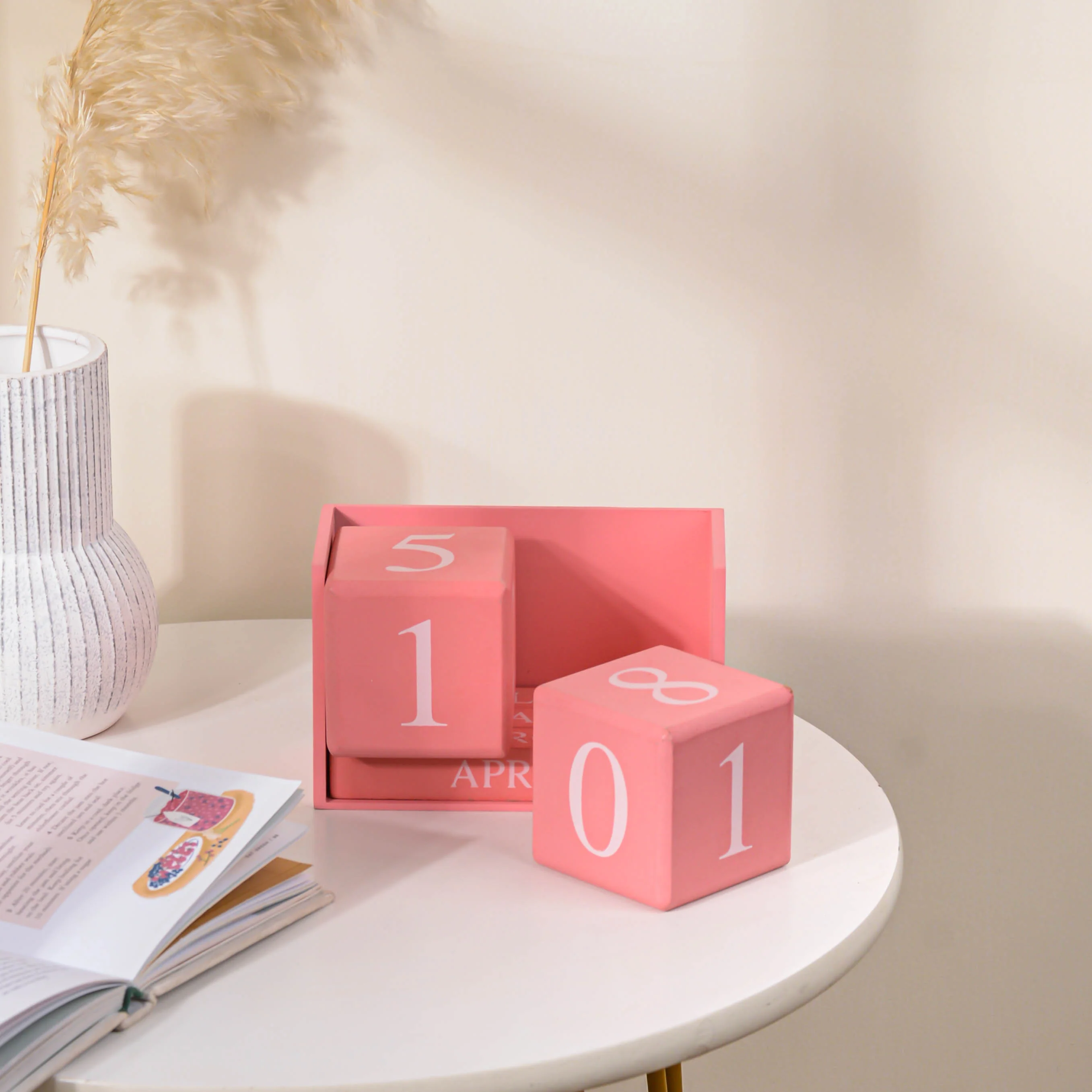 Pink Wooden Table Calendar - Image 10