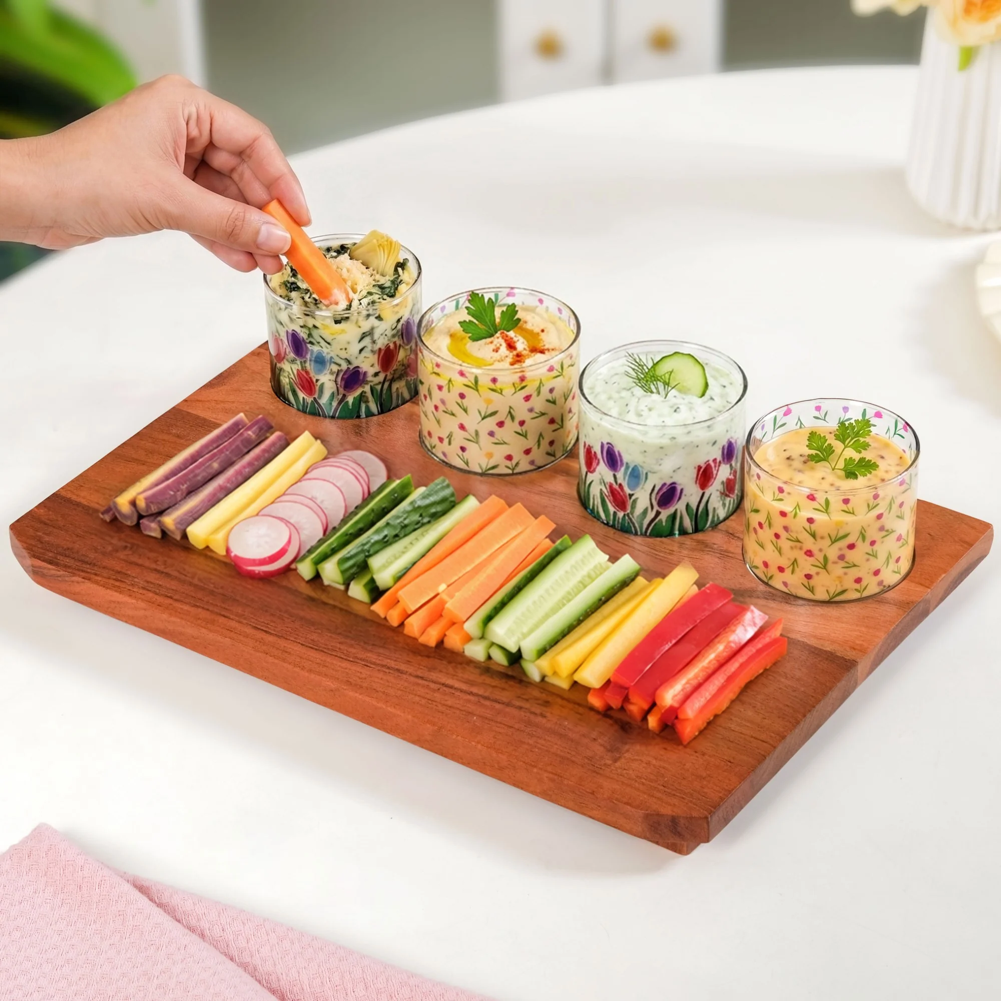 Platterazzi Party Platter With Dip Bowls Set Of 5 - Image 3