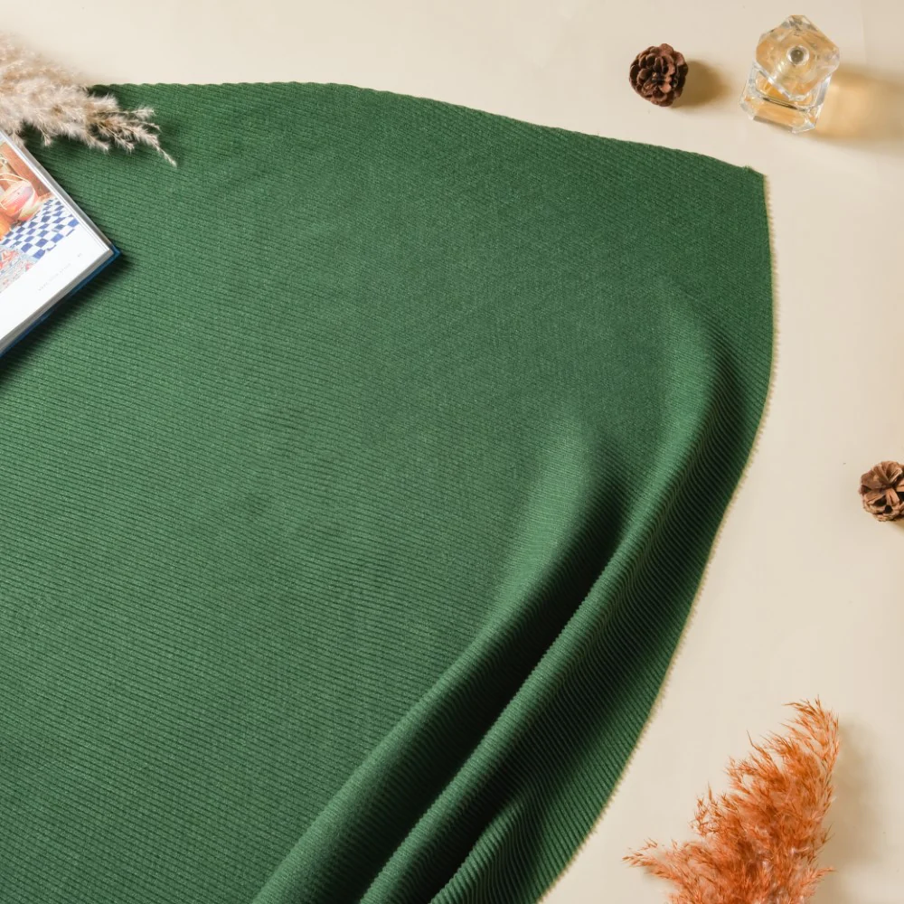 Pleated Heat Pressed Scarf Green - Image 2