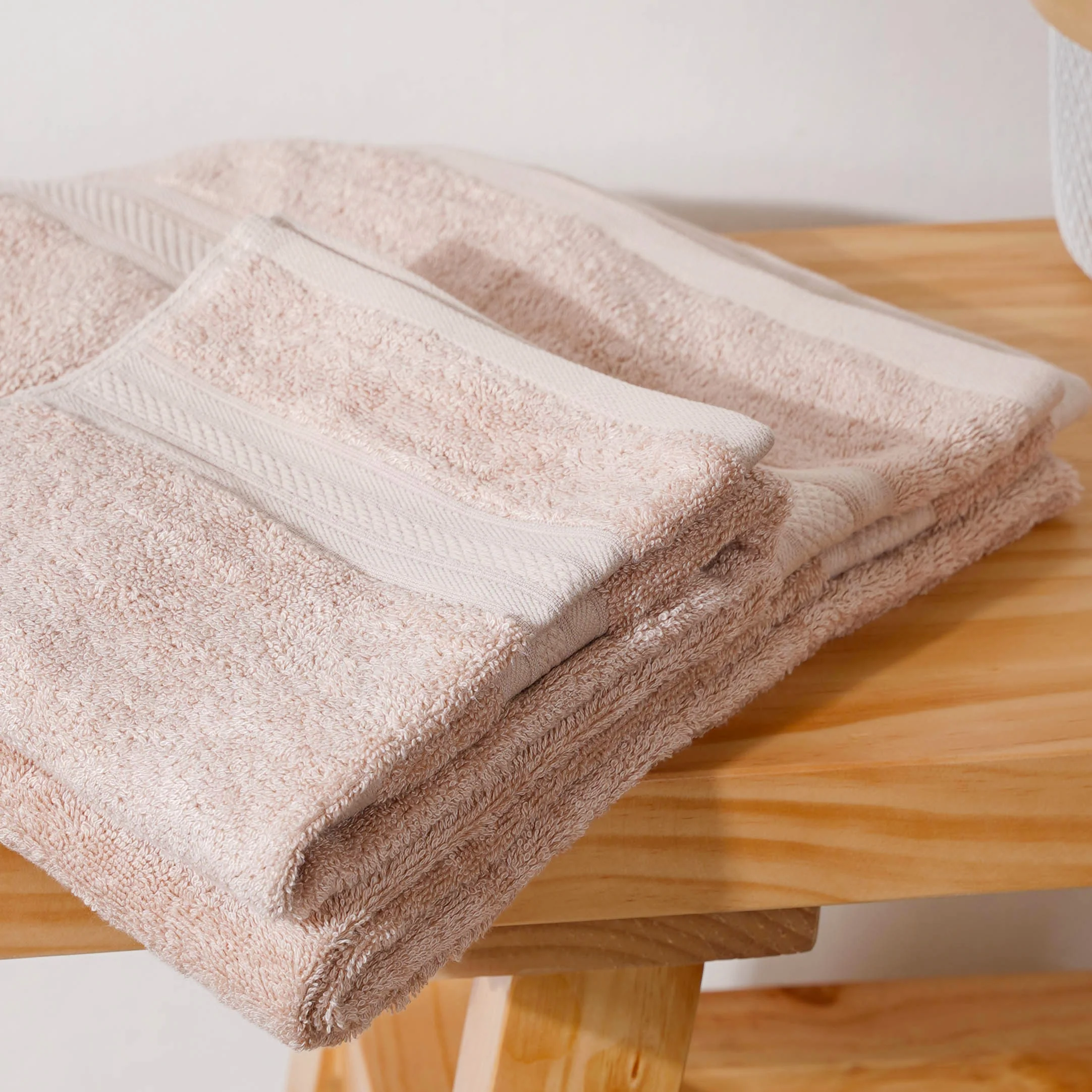 Plushy Spring Bamboo Towel Set of 2 Beige - Image 10