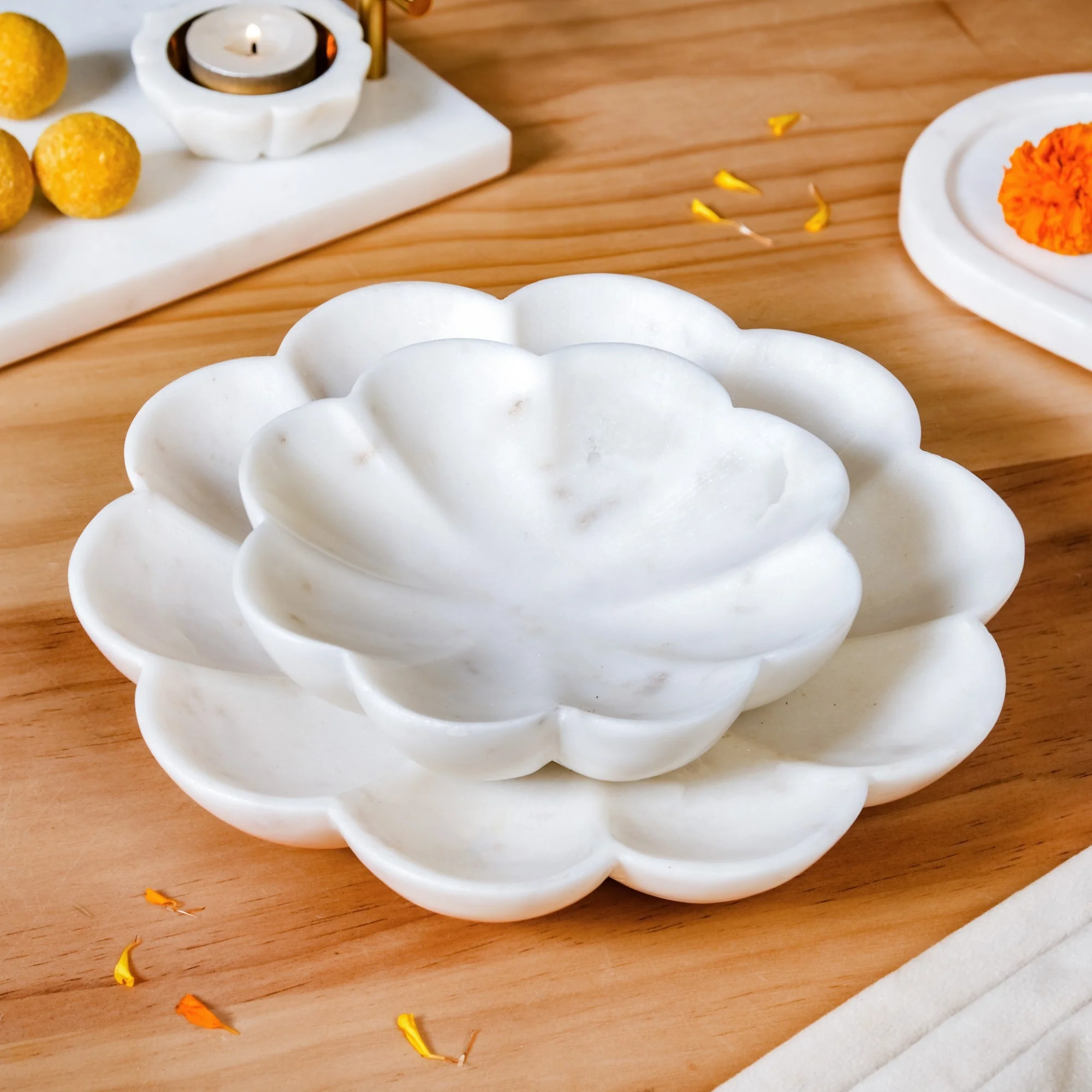 Polished Marble Serving Platter Large 9 Inch - Image 4