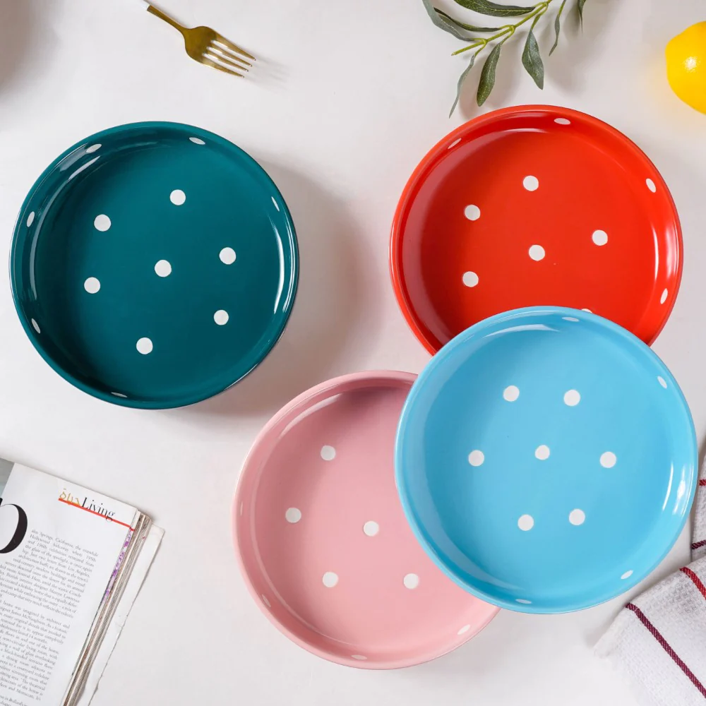 Polka Dots Round Deep Plate - Image 7