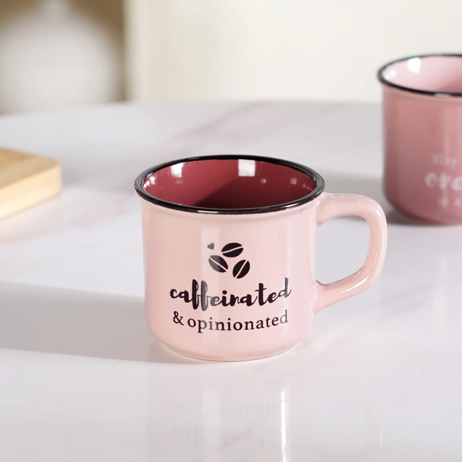 PourFect Mugs Set Of 4 Pink 170ml - Image 6
