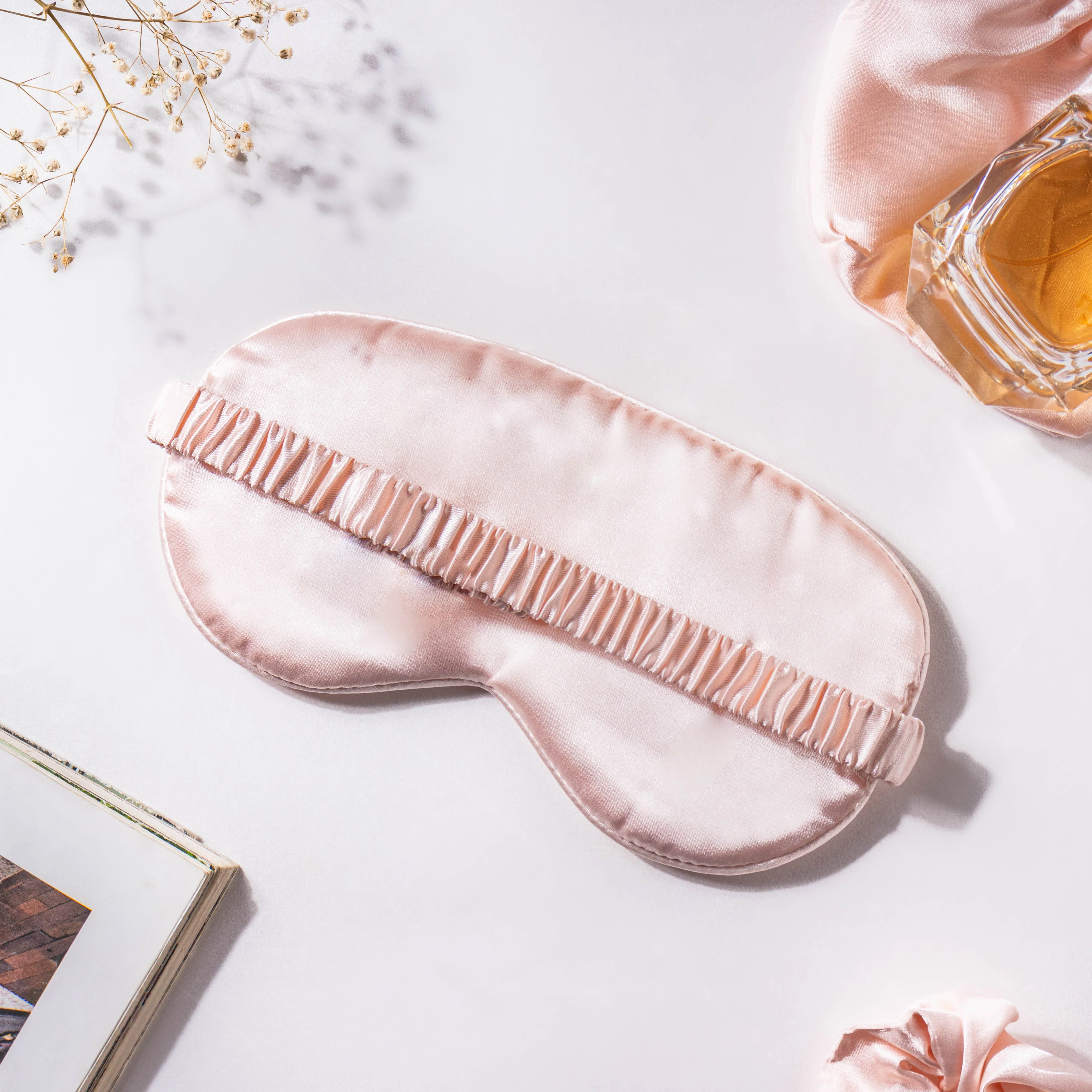 Precious Peach Satin Sleep Care Set of 4 - Image 8