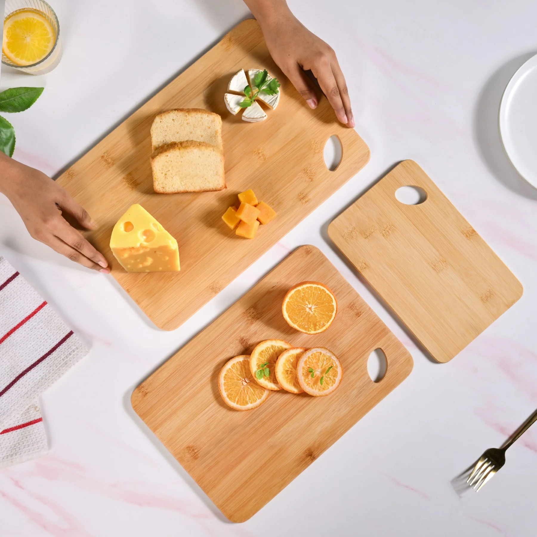 Premium Bamboo Serving Board Set Of 3 - Image 3