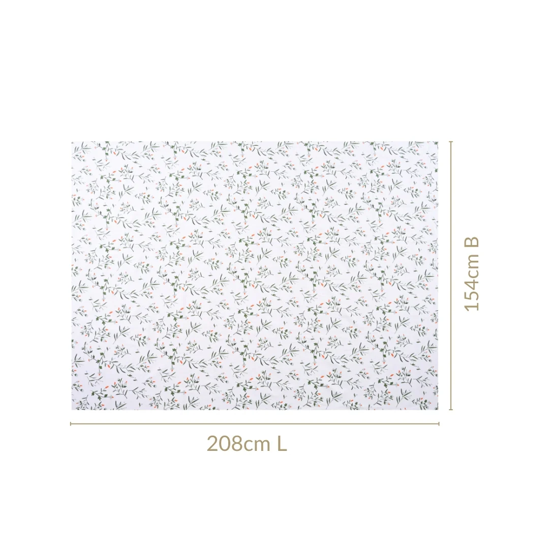 Premium Cotton Floral Table Cover For 6 Seater 154 x 208cm - Image 4