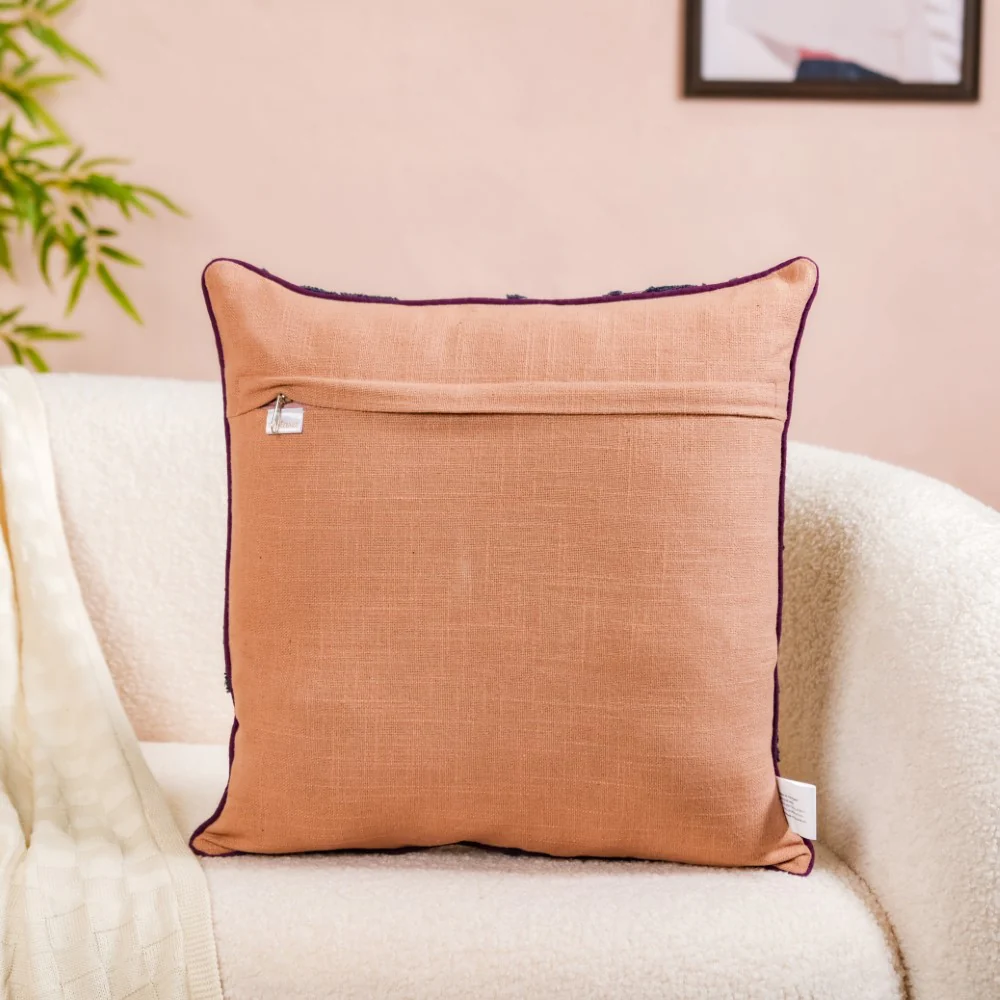 Print And Tuft Cushion Cover Multicolour 15x15 Inch - Image 6
