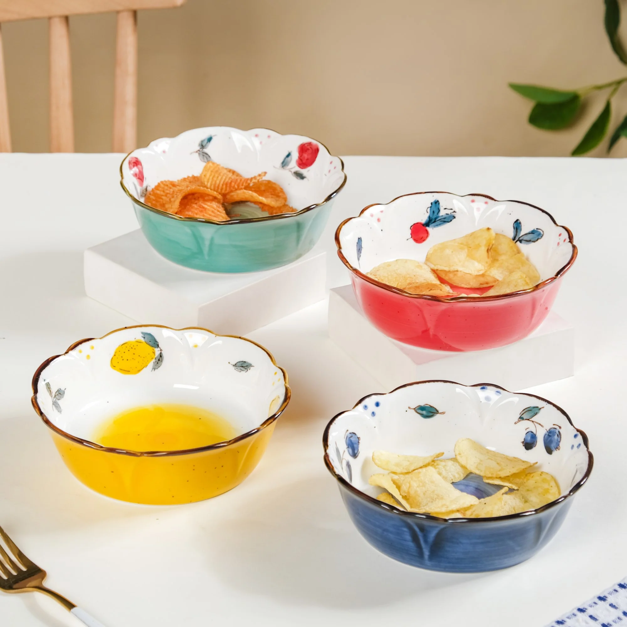 Printed Ceramic Serving Bowl 300 ml - Image 3