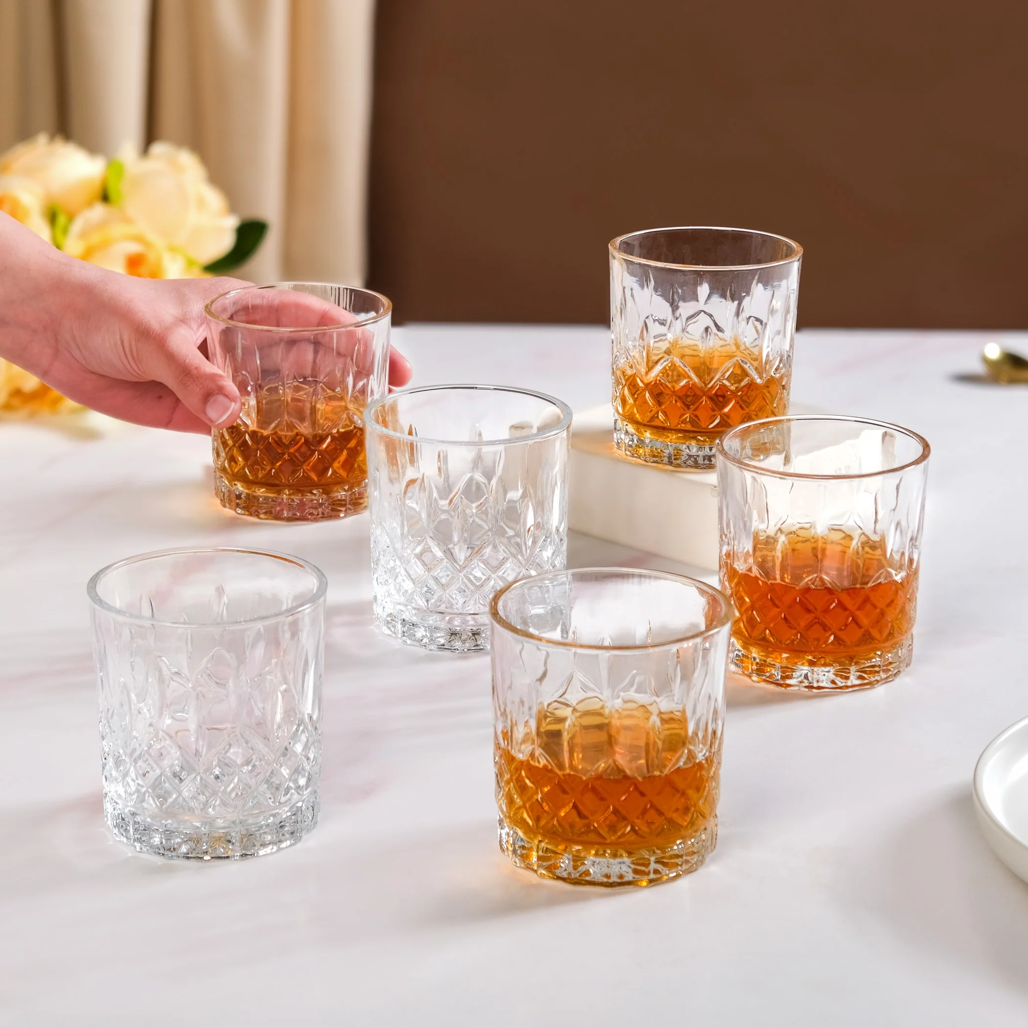 Prism Cut Whiskey Glass Set Of 6 230ml - Image 4