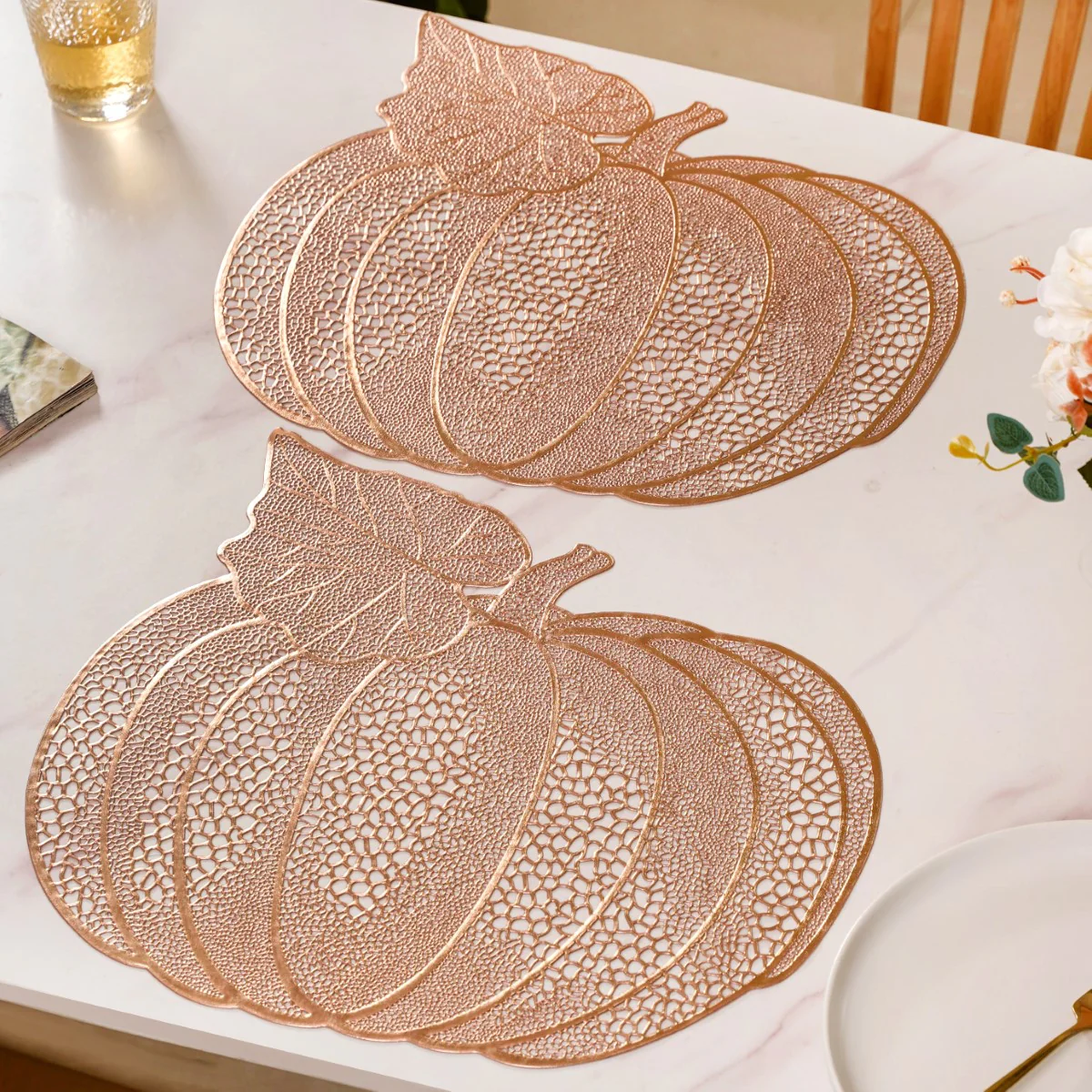 Pumpkin Rose Gold Tablemat Set Of 6