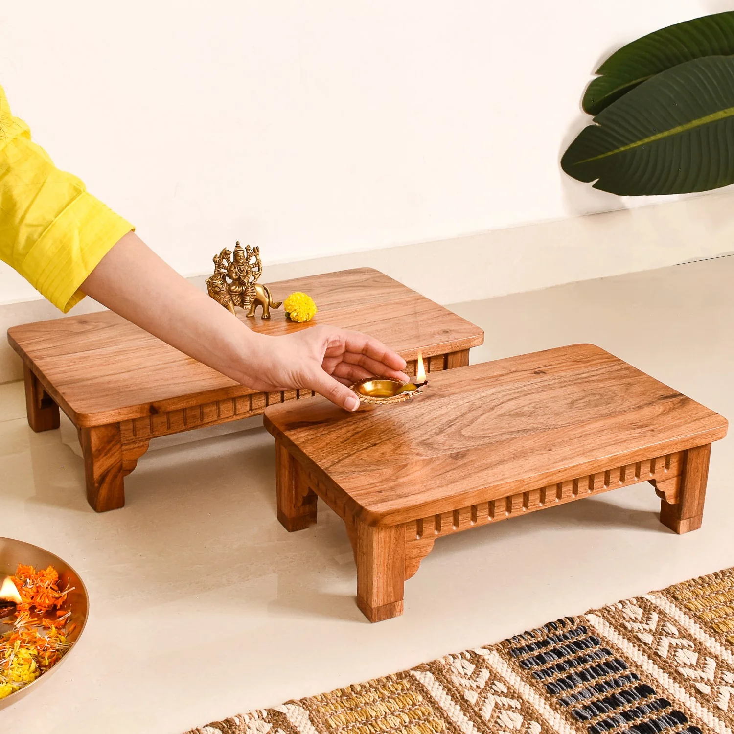 Pure Acacia Wooden Riser Set Of 2 - Image 3