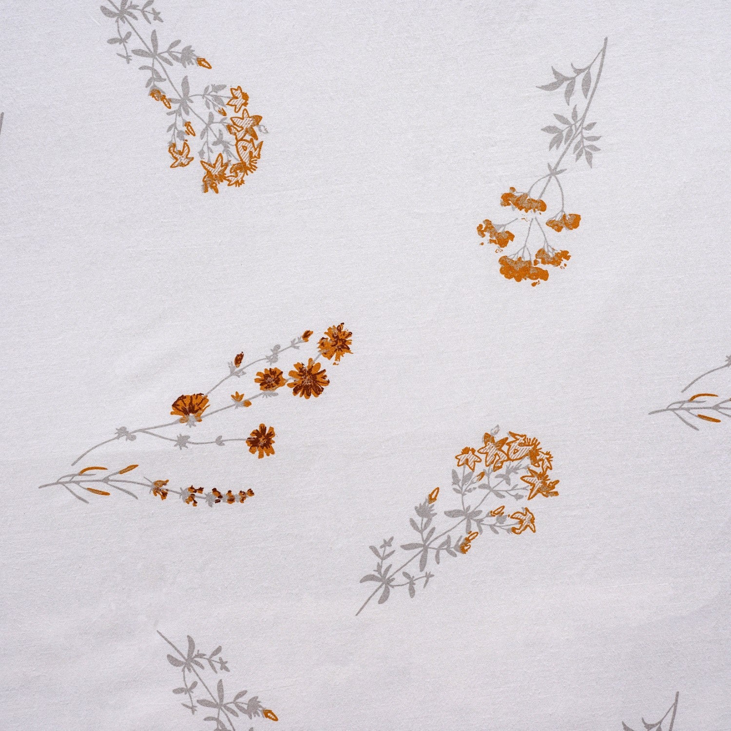 Pure Cotton 180 TC Floral Printed King Size Bedding Set Yellow 275x275 cm - Image 5