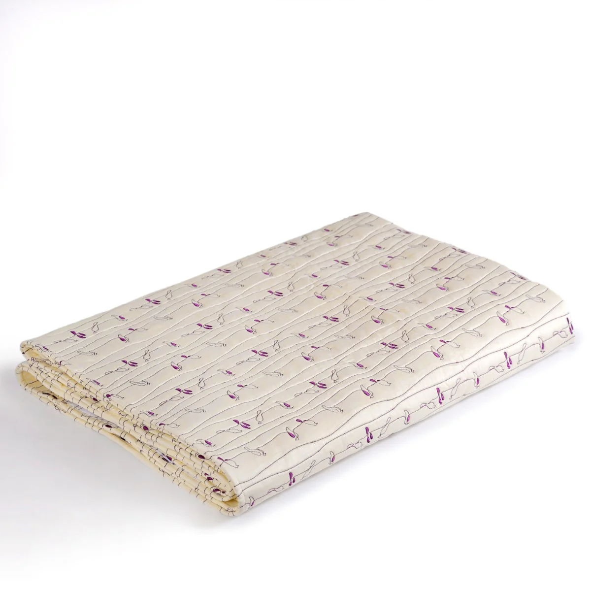 Pure Cotton King Size Bed Cover Off White - Image 13