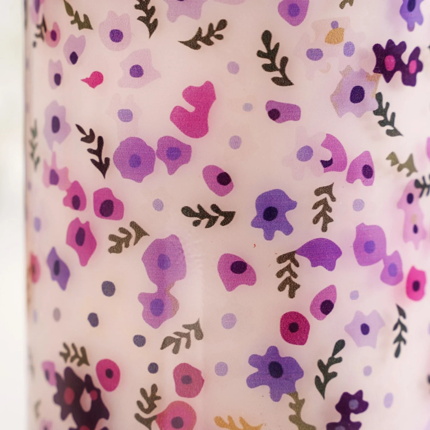 Purple Daisy Leakproof Borosilicate Glass Water Bottle With Lid 1000ml - Image 8