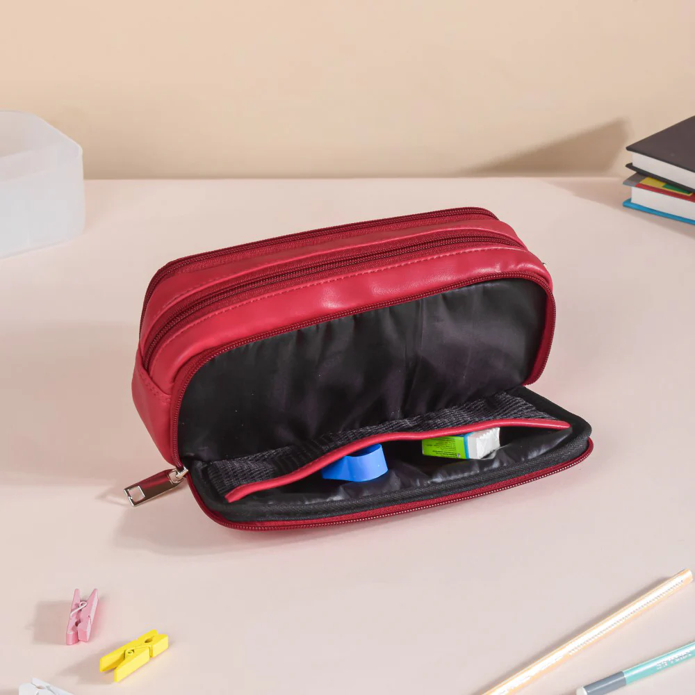 Multipurpose Stationery Bag Red - Image 8