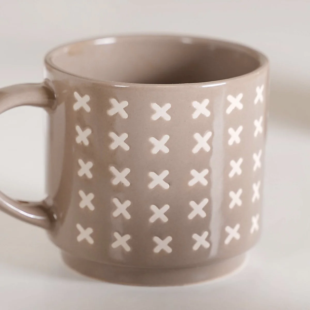 Quirky Beige Stackable Cups Set Of 4 220ml - Image 14