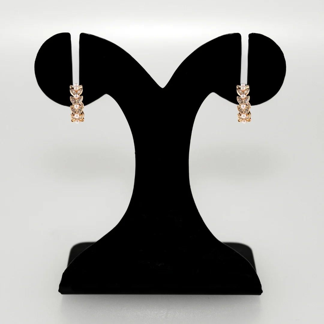Radiant Leaf And Pearl Huggies - Image 7