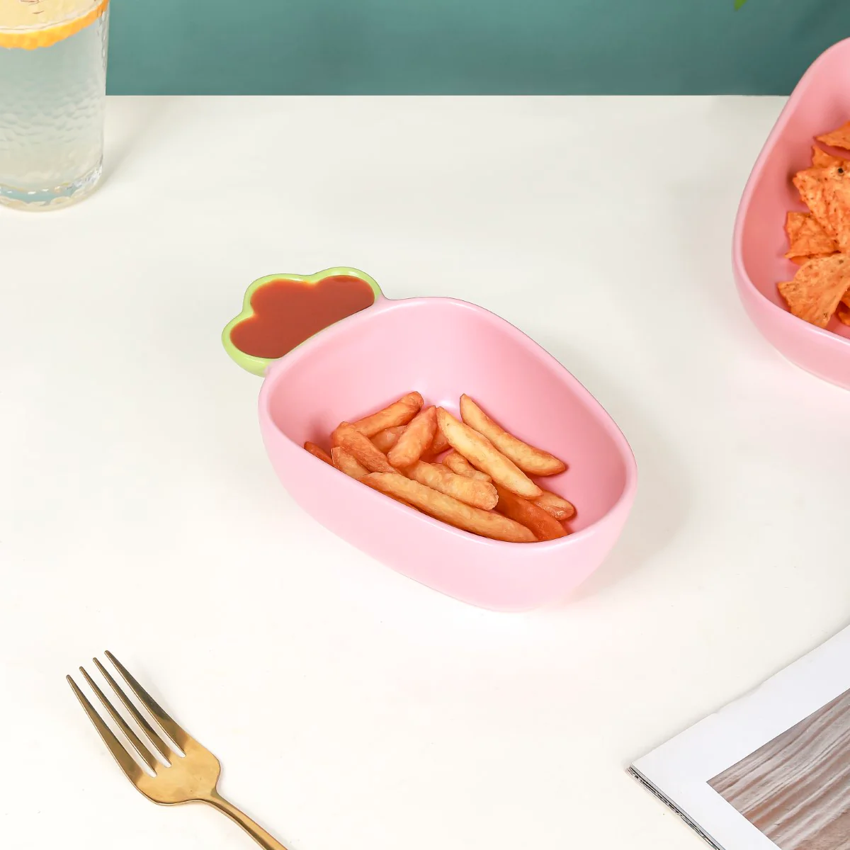 Radish Ceramic Snack Dish Pink 300 ml - Image 2