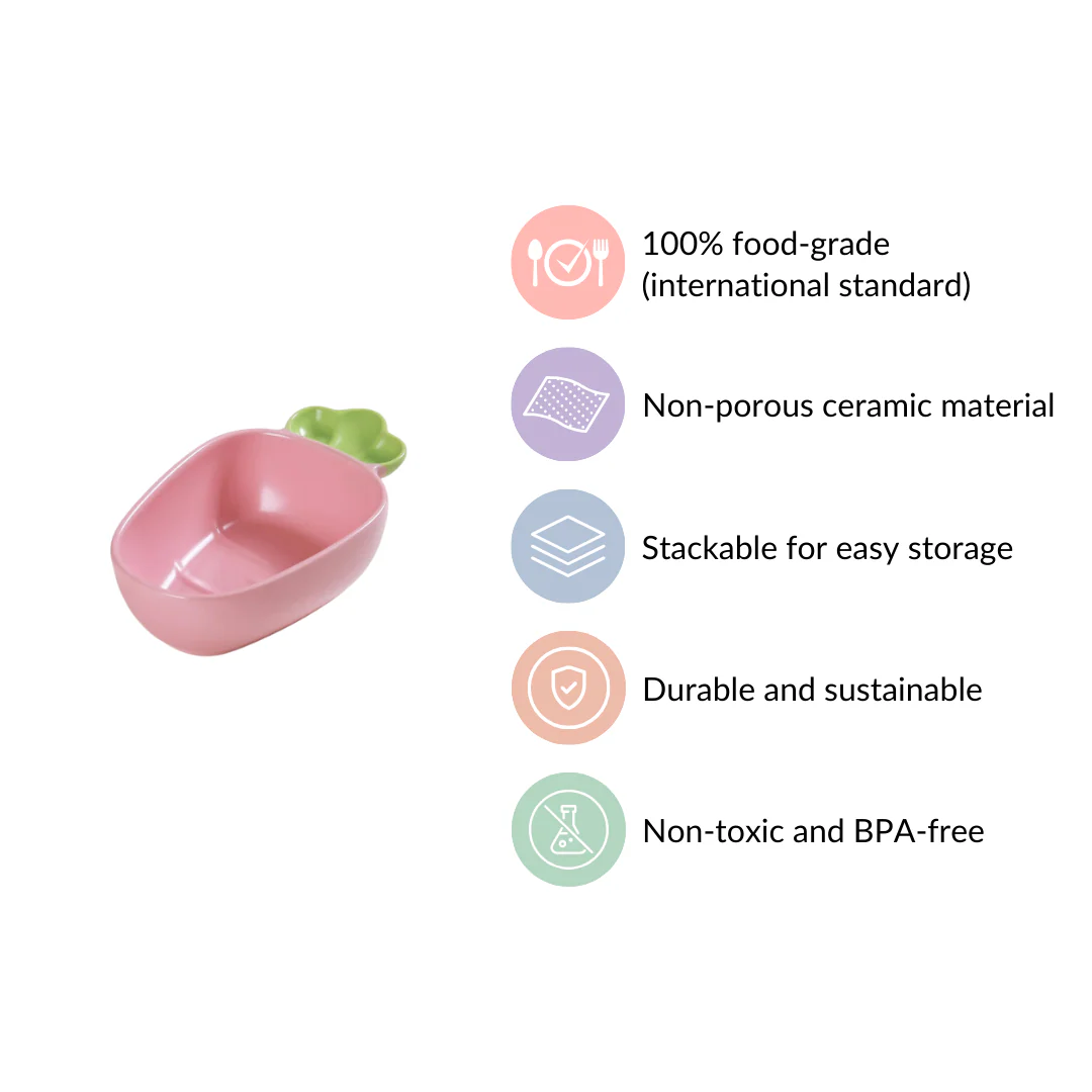 Radish Ceramic Snack Dish Pink 300 ml - Image 6