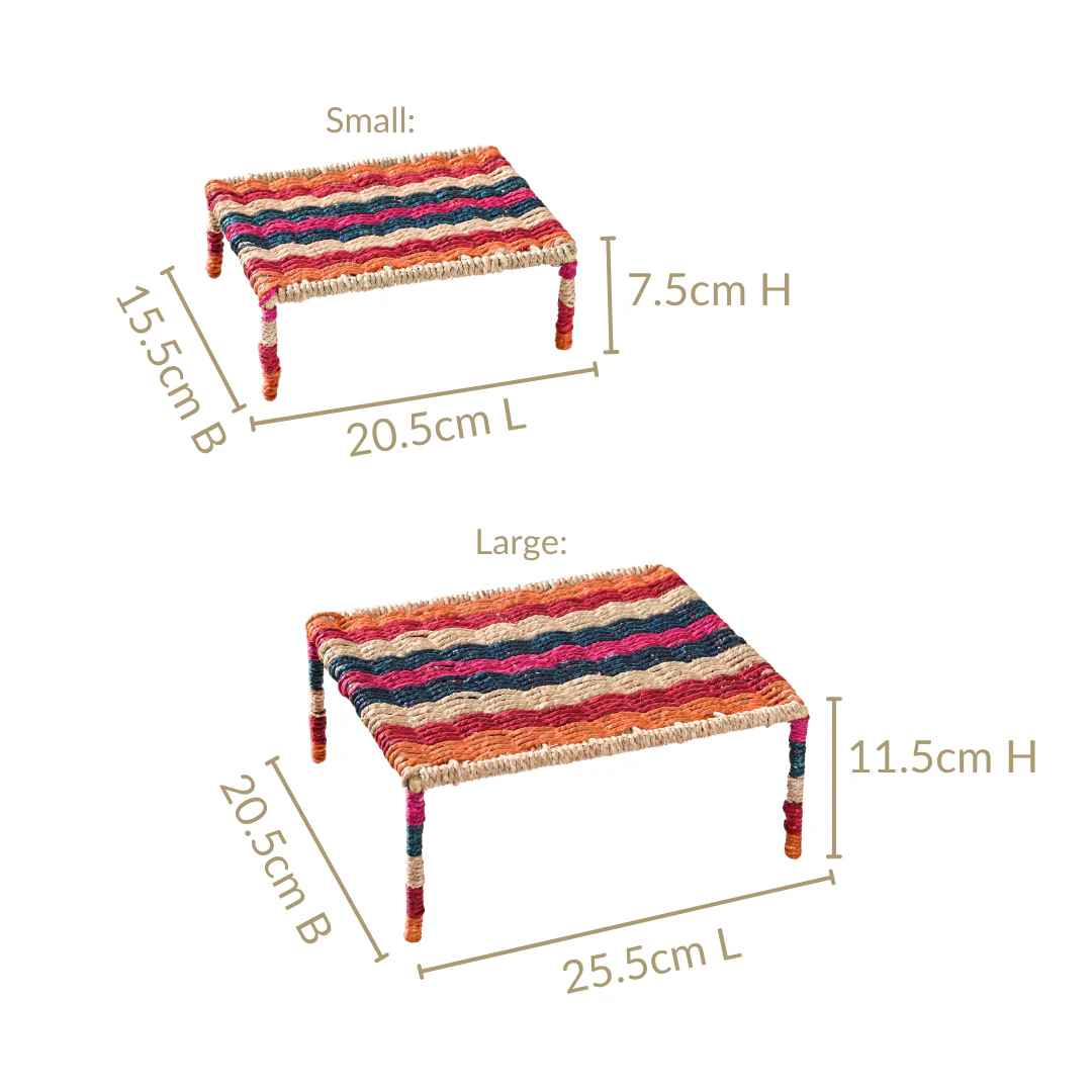 Rainbow Sabai Char Pai Risers Set Of 2 - Image 4