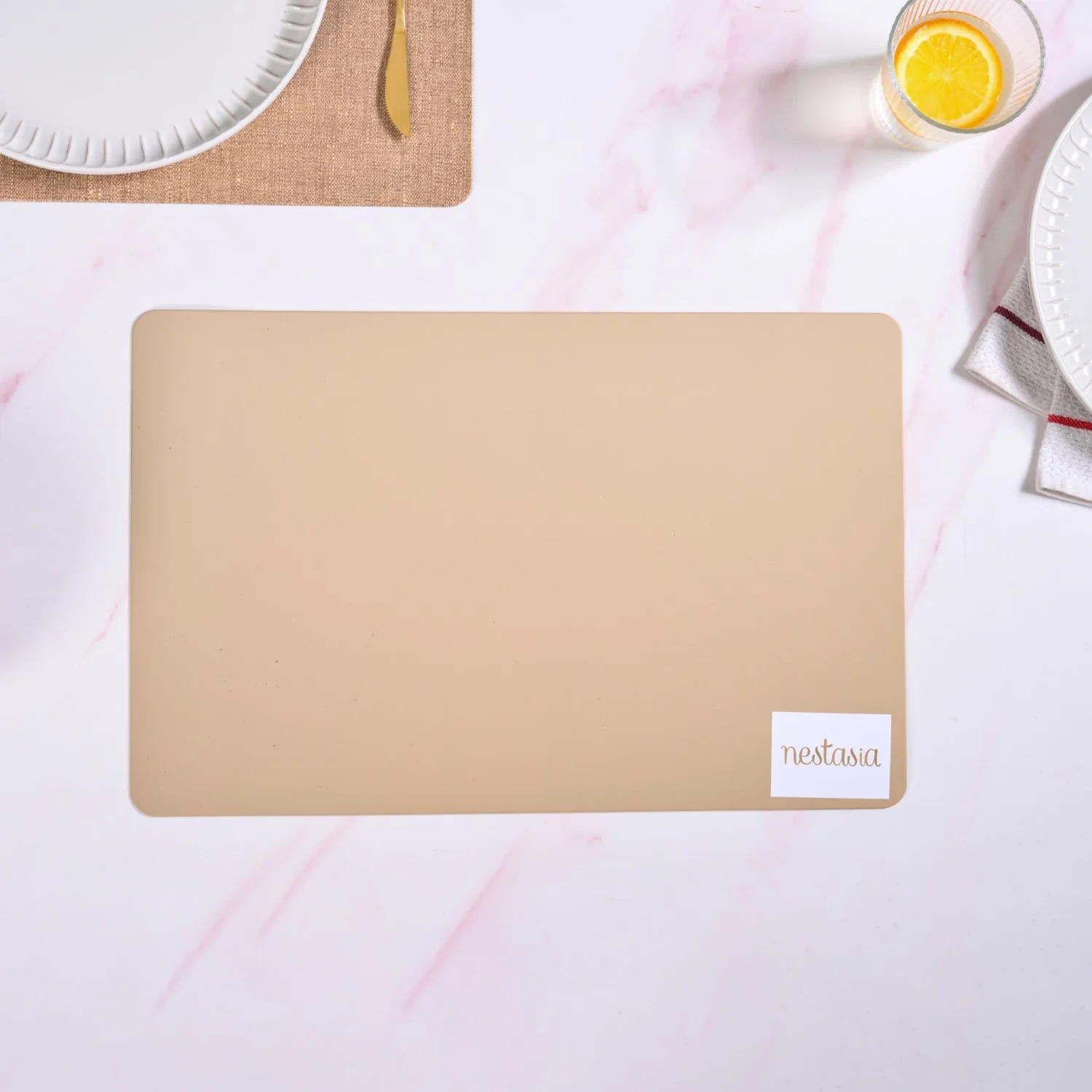 Rectangle Brown Table Mat Set Of 6 - Image 6