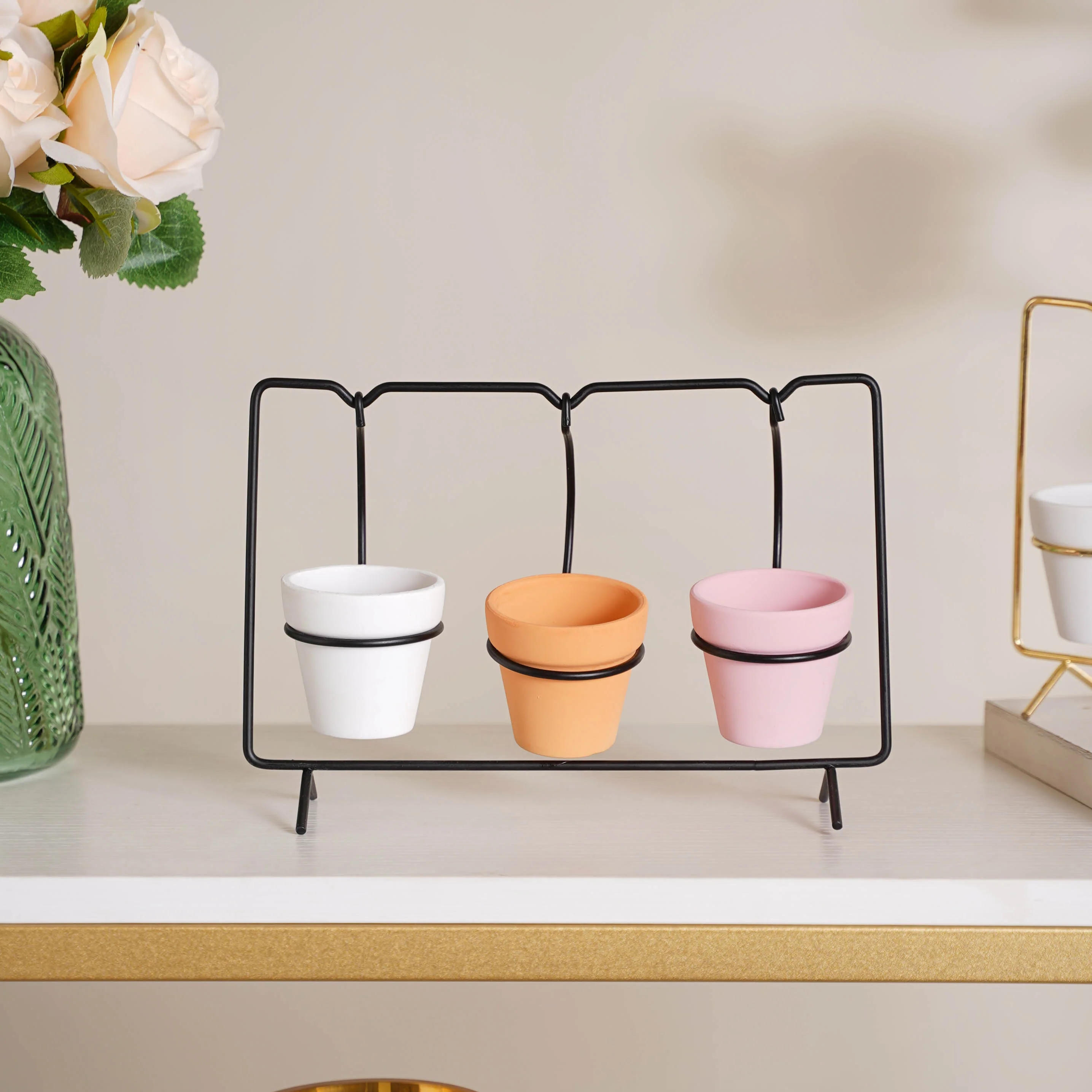 Rectangular Metal Stand Planter - Image 3