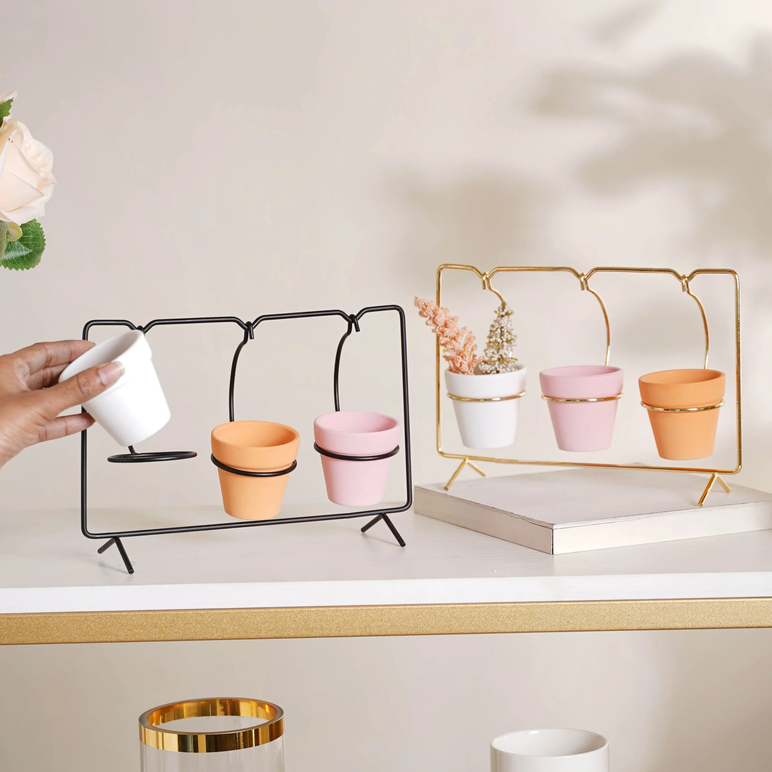 Rectangular Metal Stand Planter - Image 7
