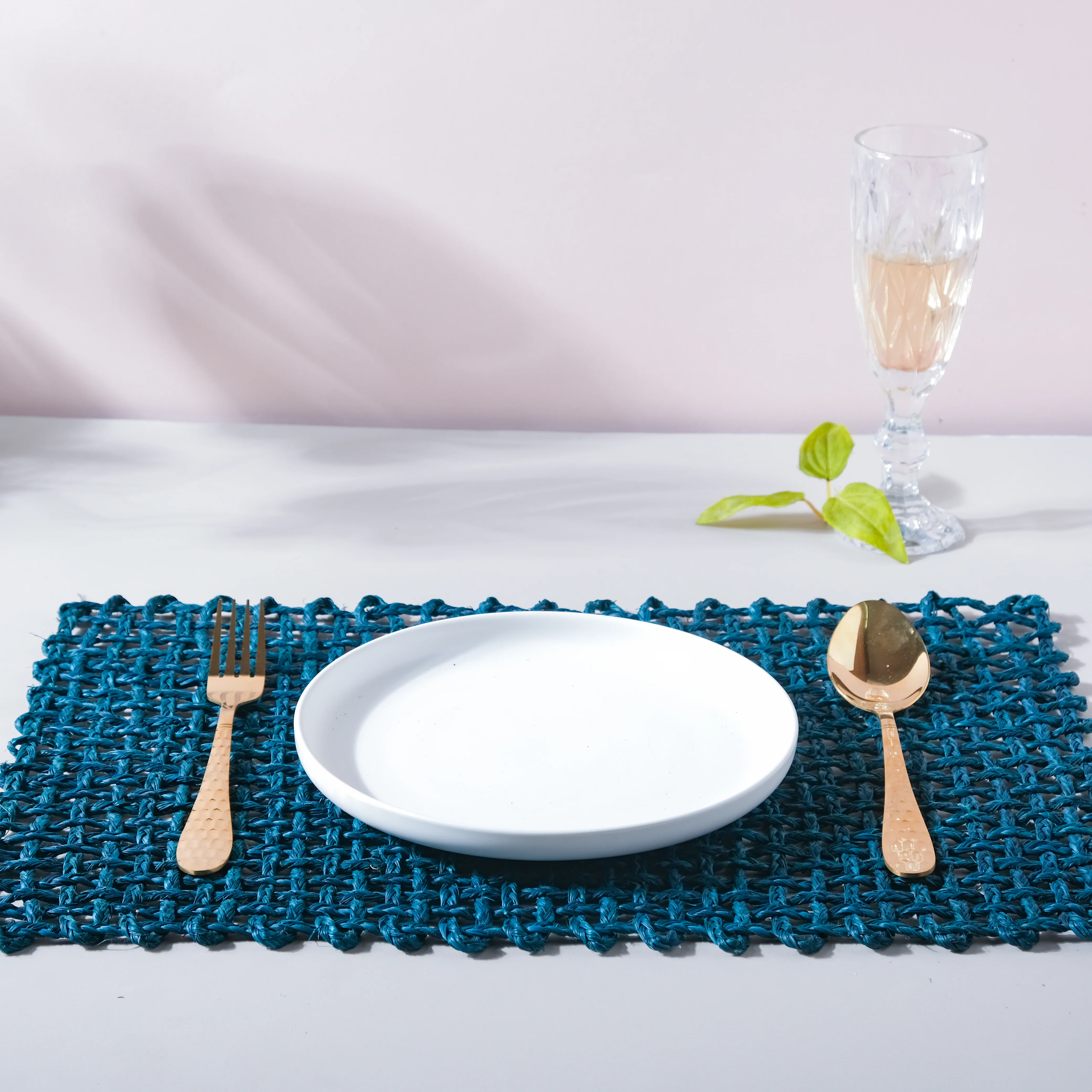 Rectangular Sabai Mat Sapphire Blue - Image 5