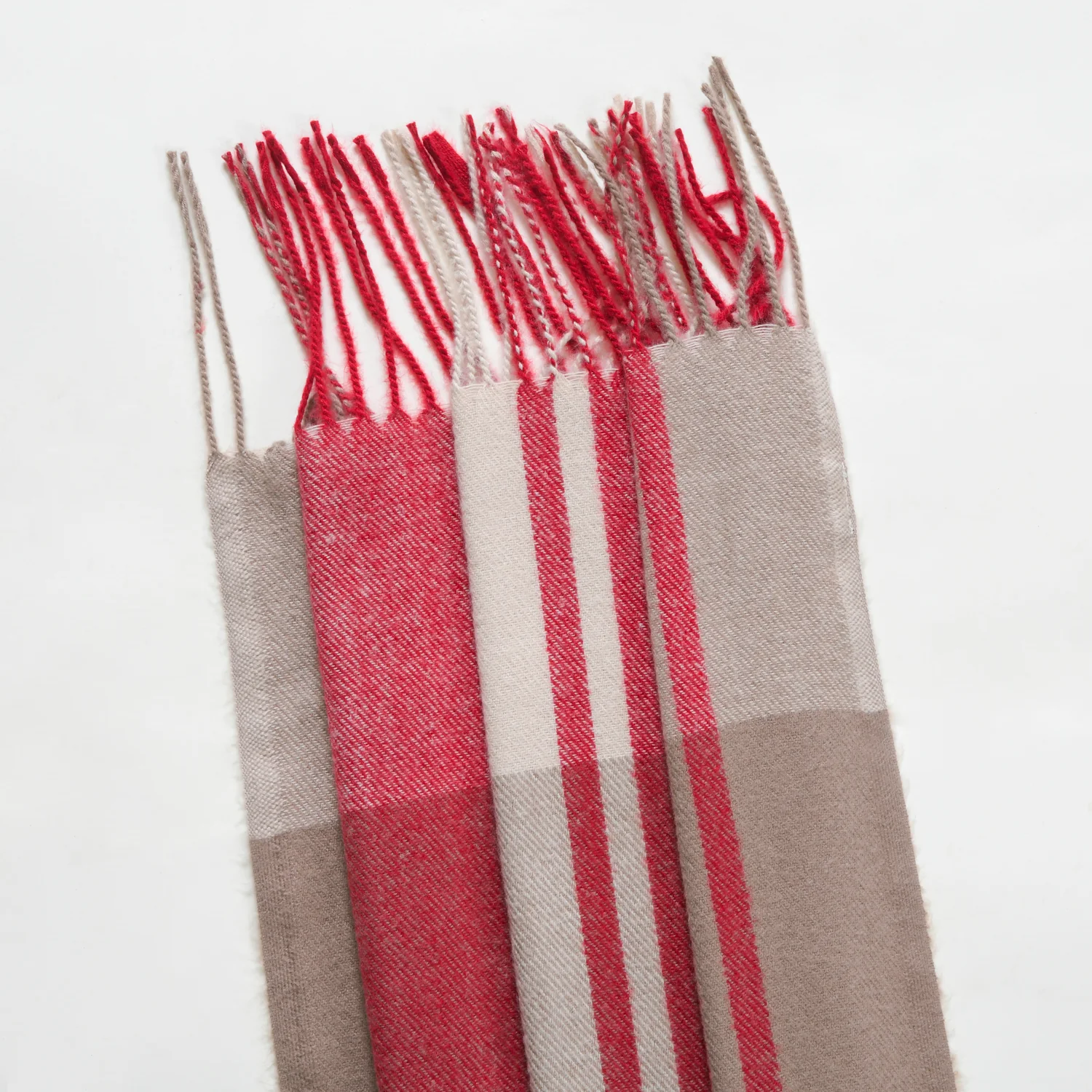 Red Checkered Blanket Scarf - Image 6