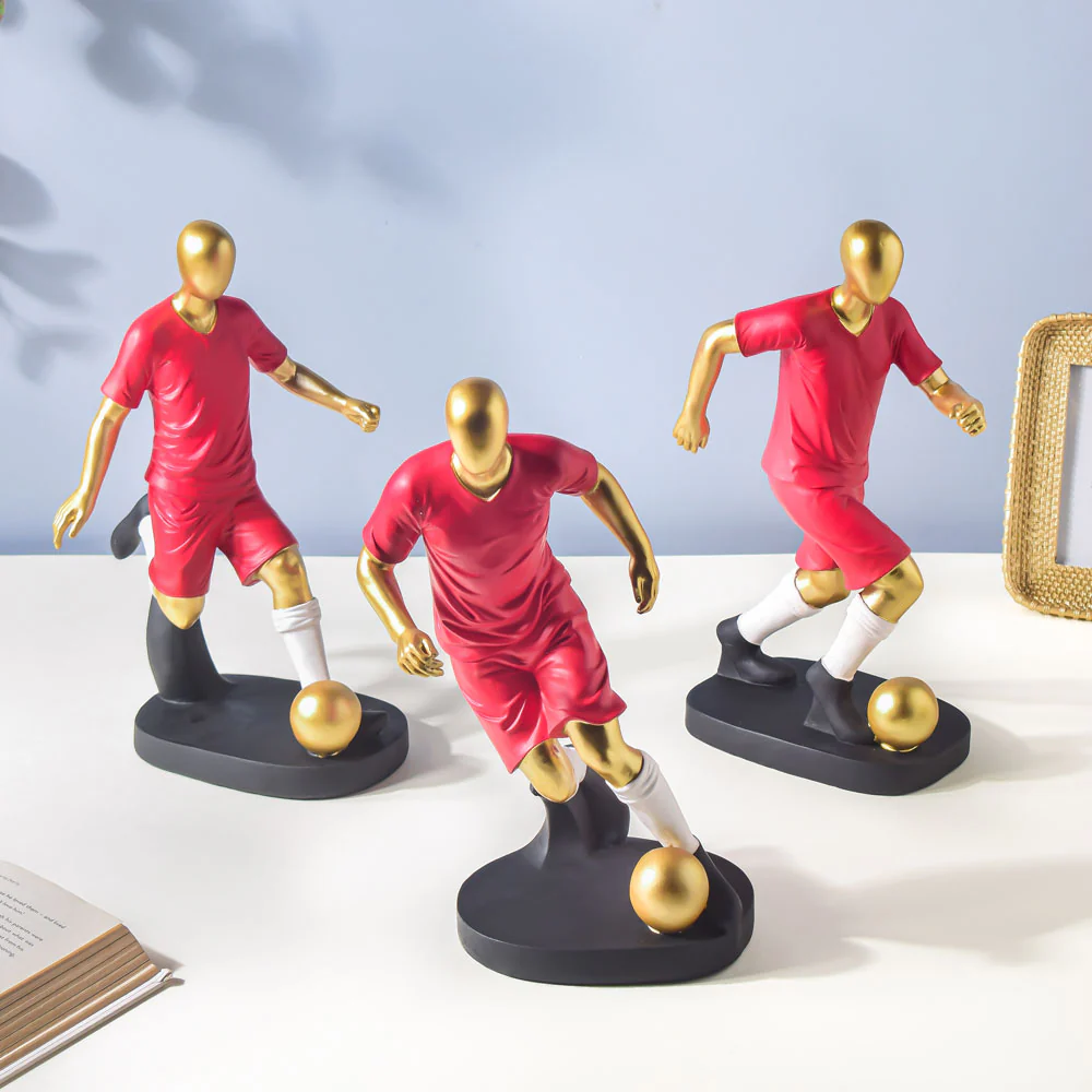 Red Jersey Running Footballer Decor Object 11 Inch - Image 8