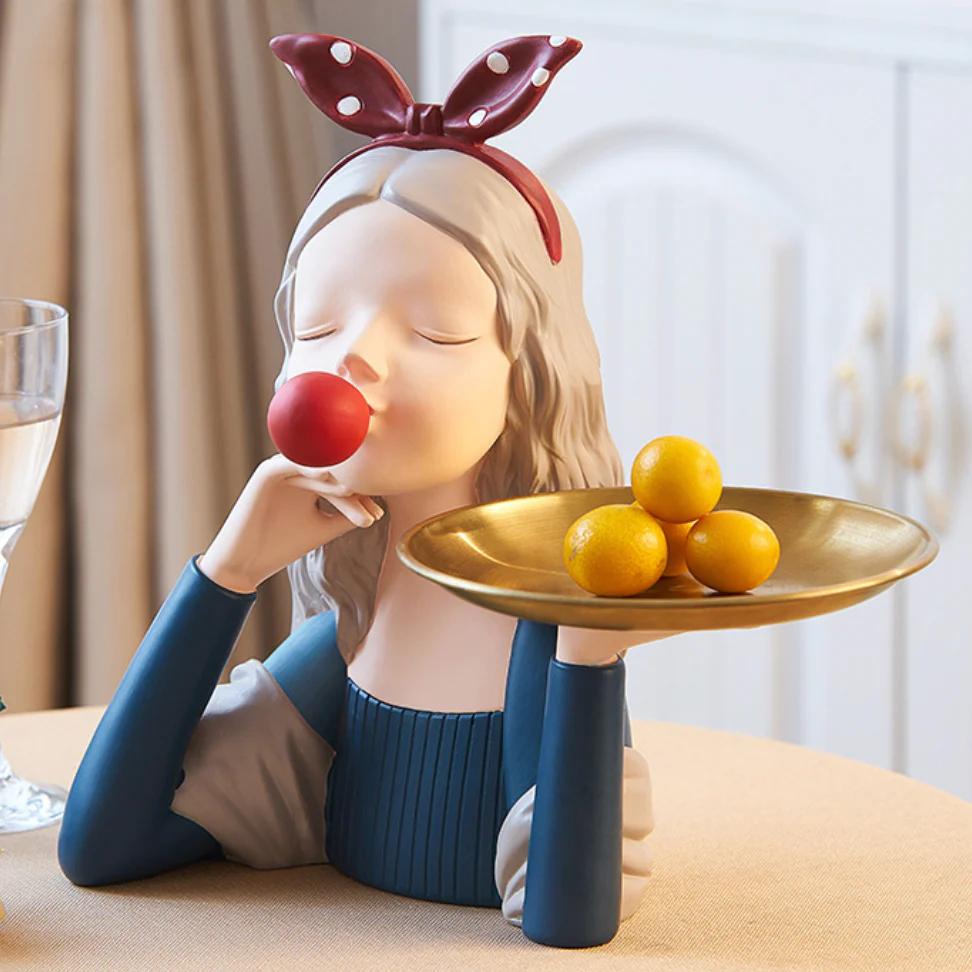 Red Ribbon Girl Showpiece Platter - Image 6