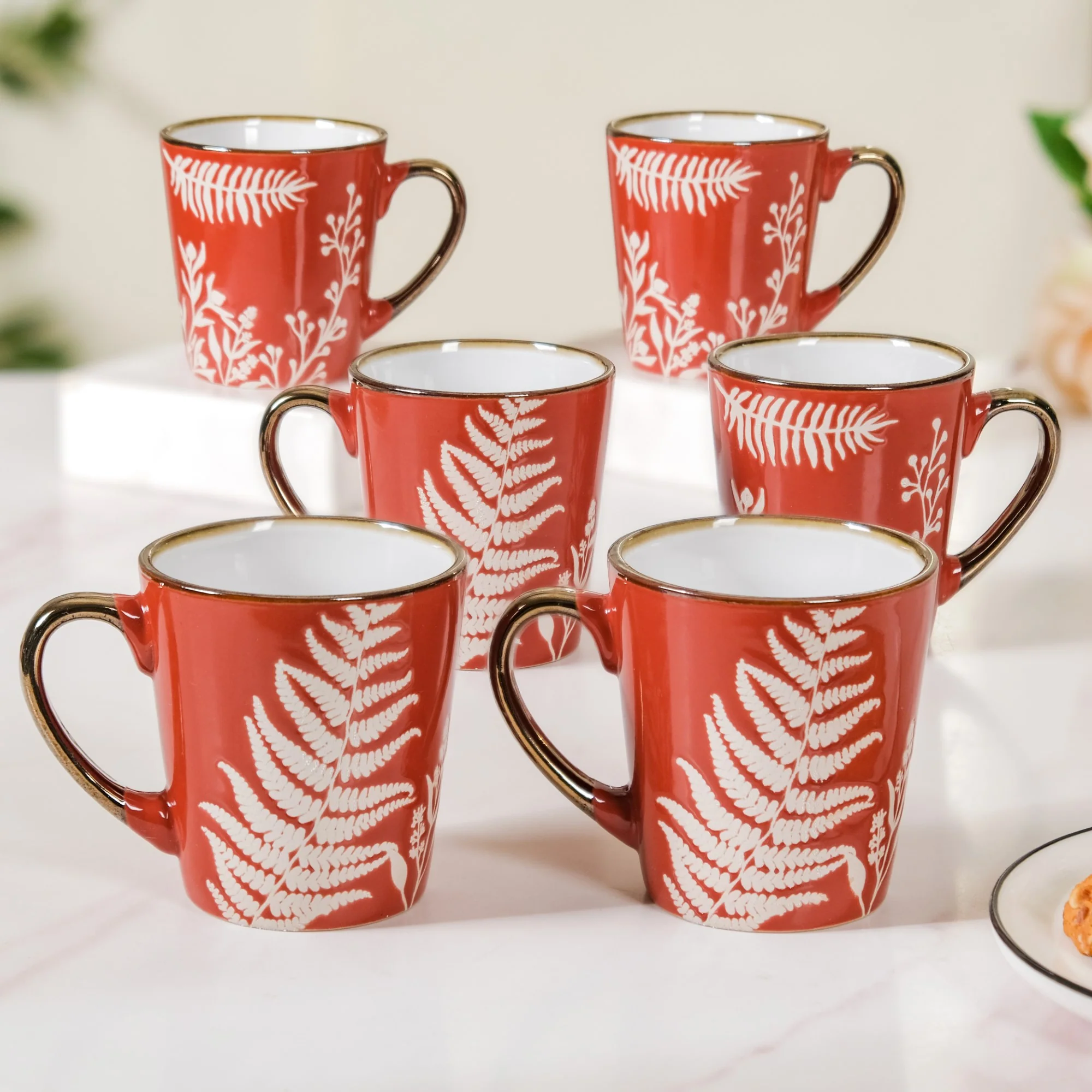Red Tea Coffee Cup Set of 6 200ml - Image 7