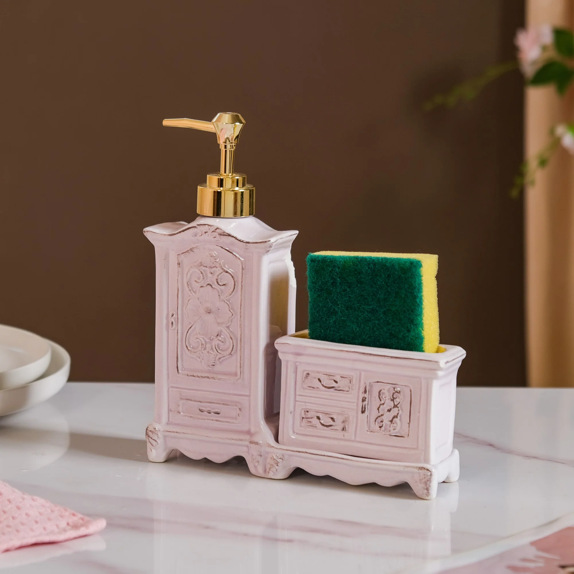 Retro Ceramic Liquid Dispenser Lavender - Image 2