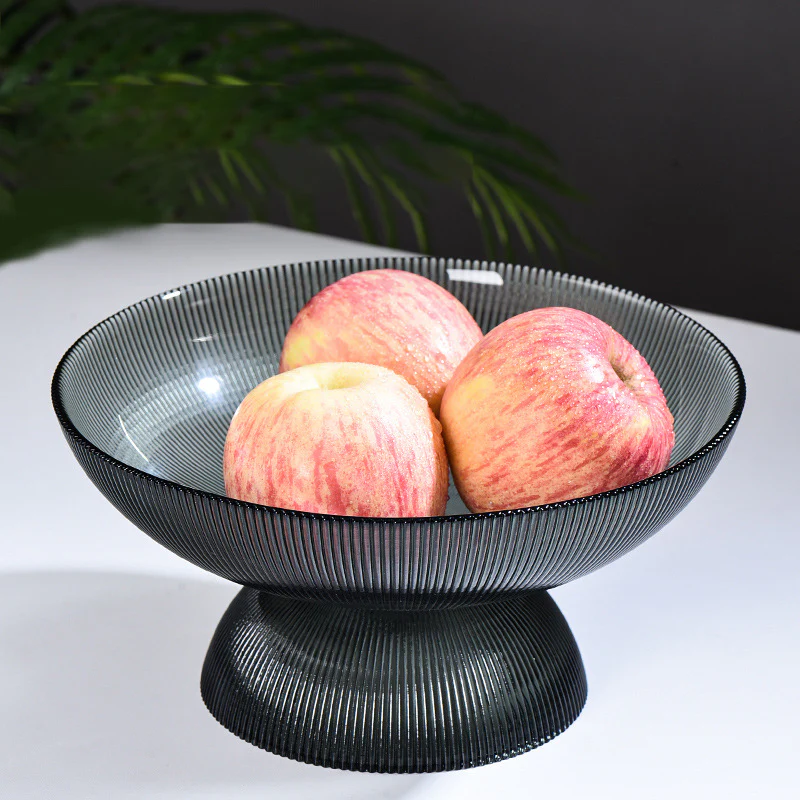 Ribbed Grey Fruit Bowl Large - Image 3