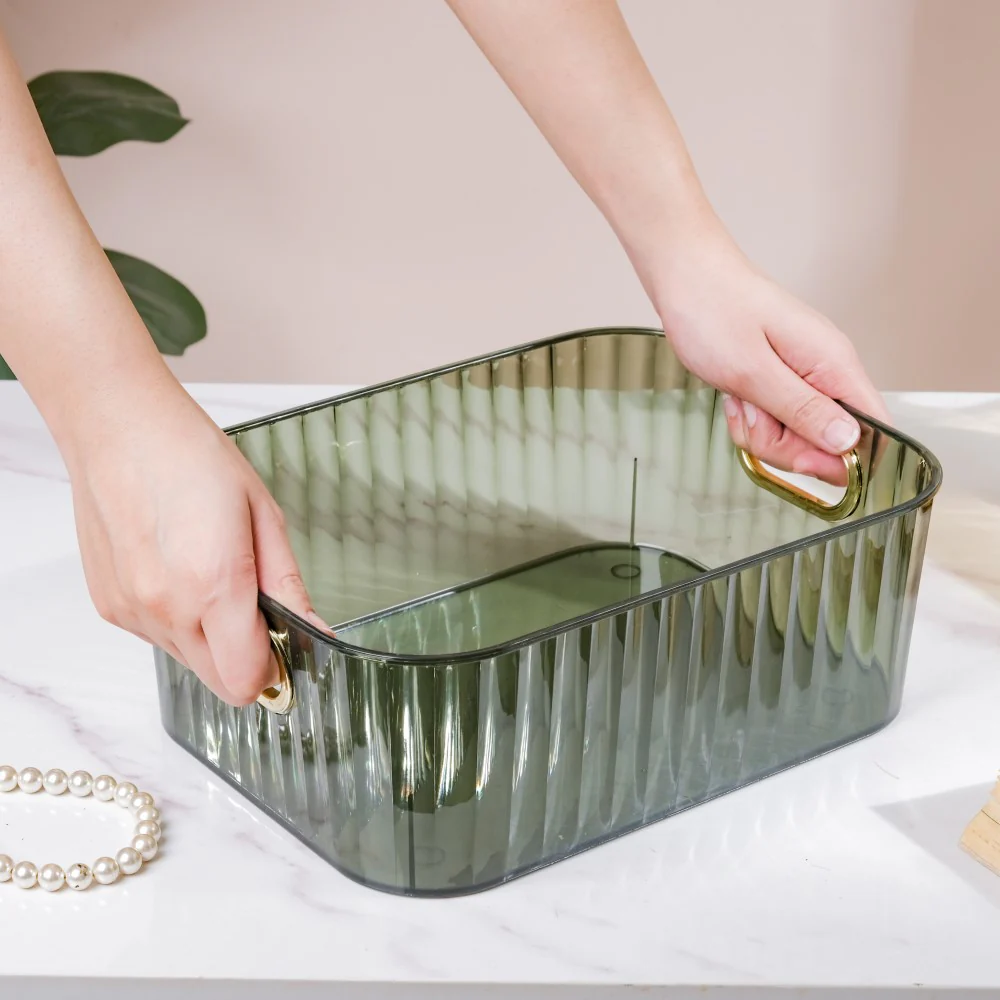 Ribbed Storage Organiser Green 11 Inch - Image 2