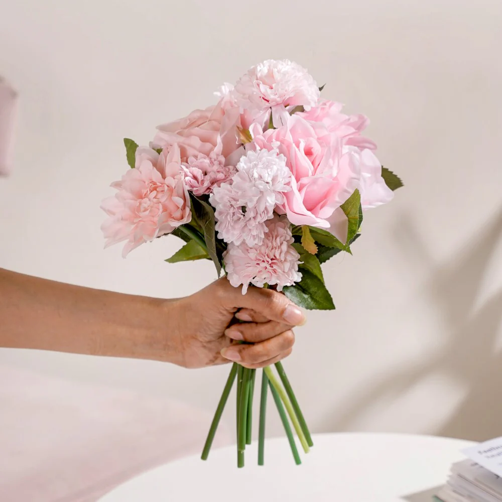 Rose Bouquet Pink And White - Image 4