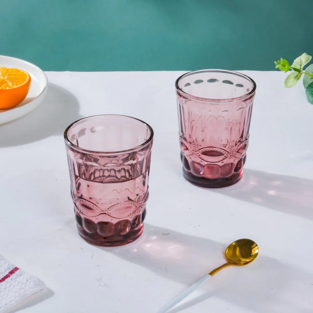 Rose Everyday Drinking Glass Mauve Set Of 6 250 ml - Image 9